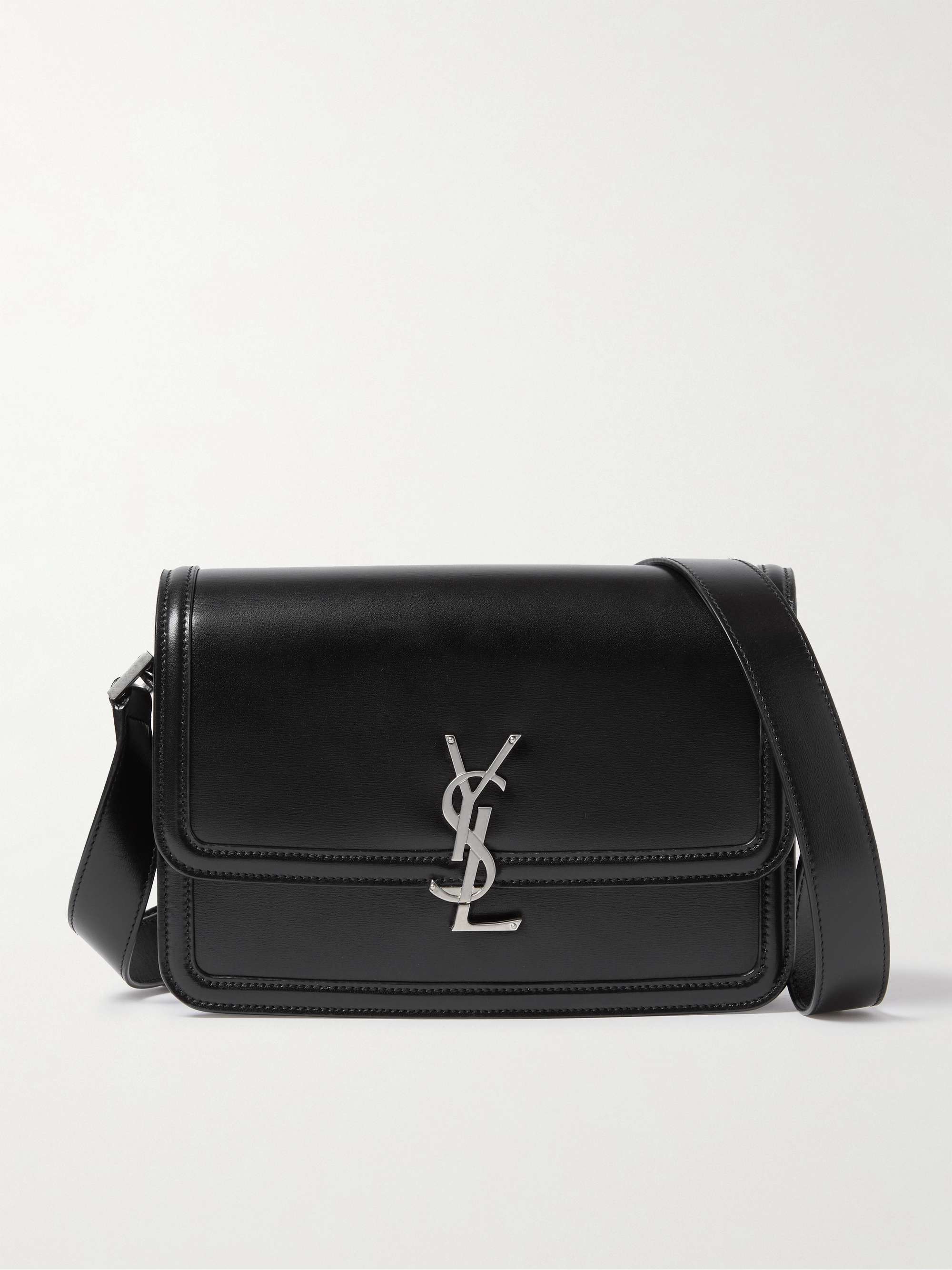 Saint Laurent Men's Logo-Debossed Leather Tote Bag