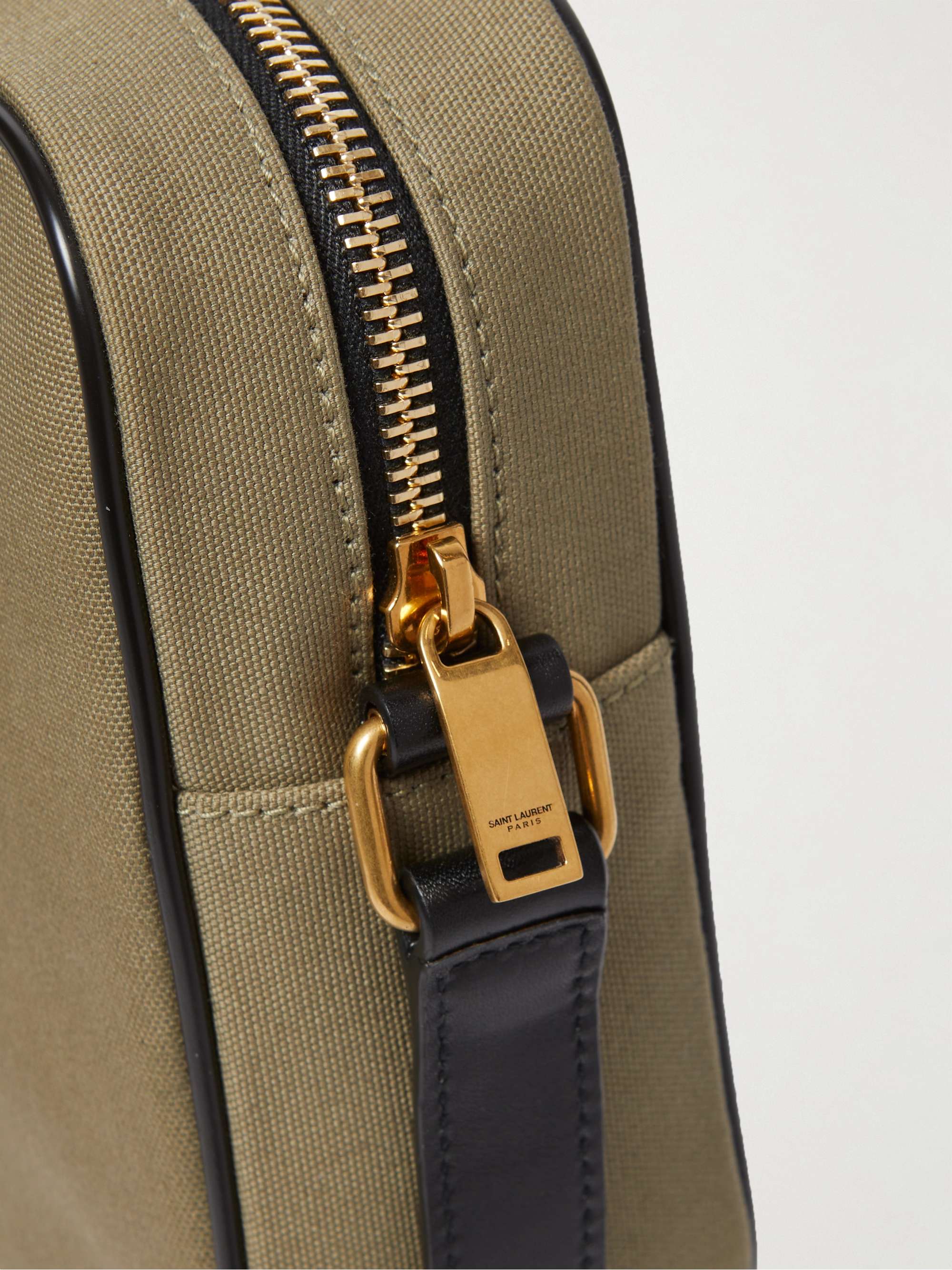 SAINT LAURENT Camp Leather-Trimmed ECONYL Messenger Bag