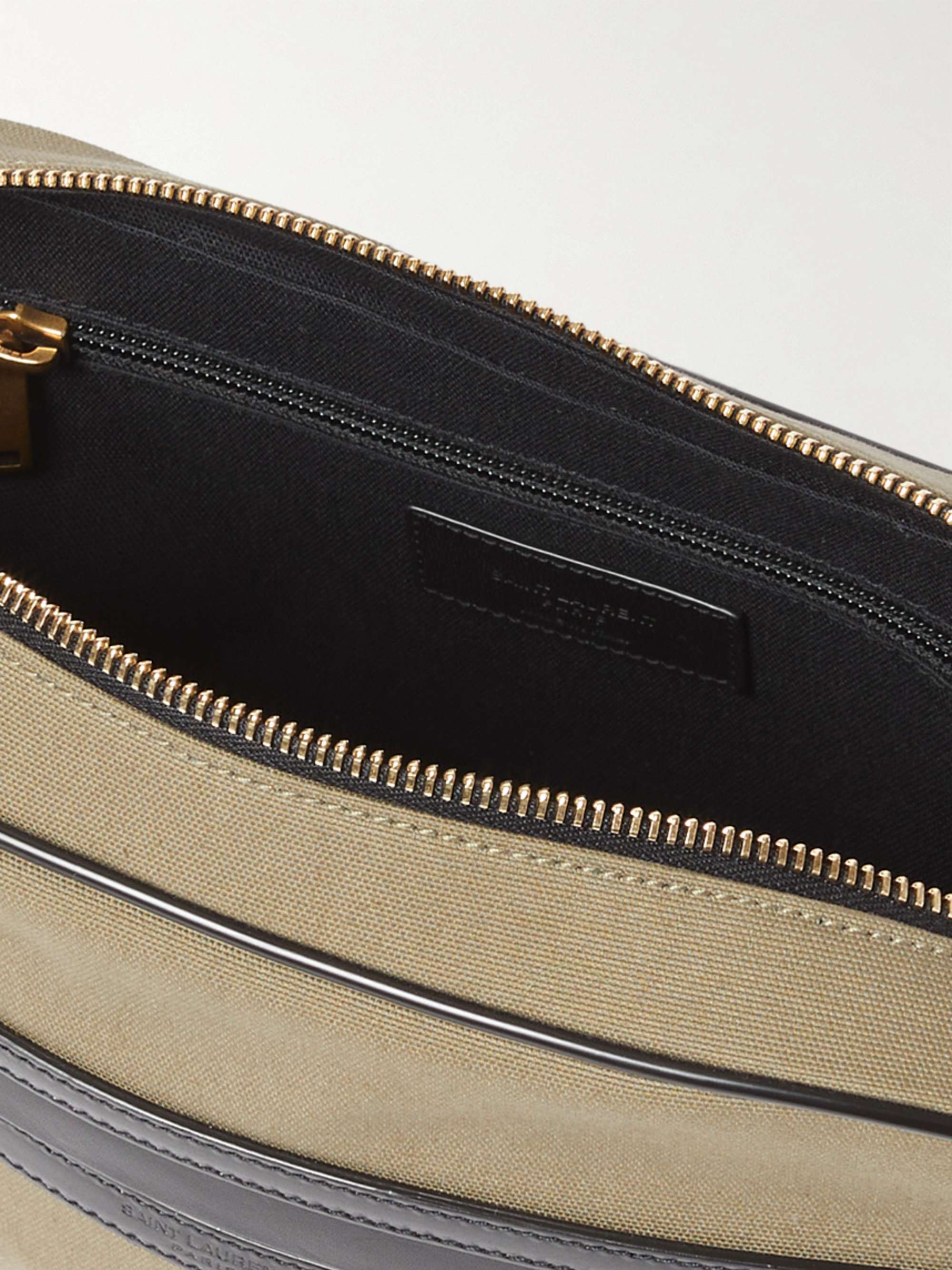 SAINT LAURENT Camp Leather-Trimmed ECONYL Messenger Bag
