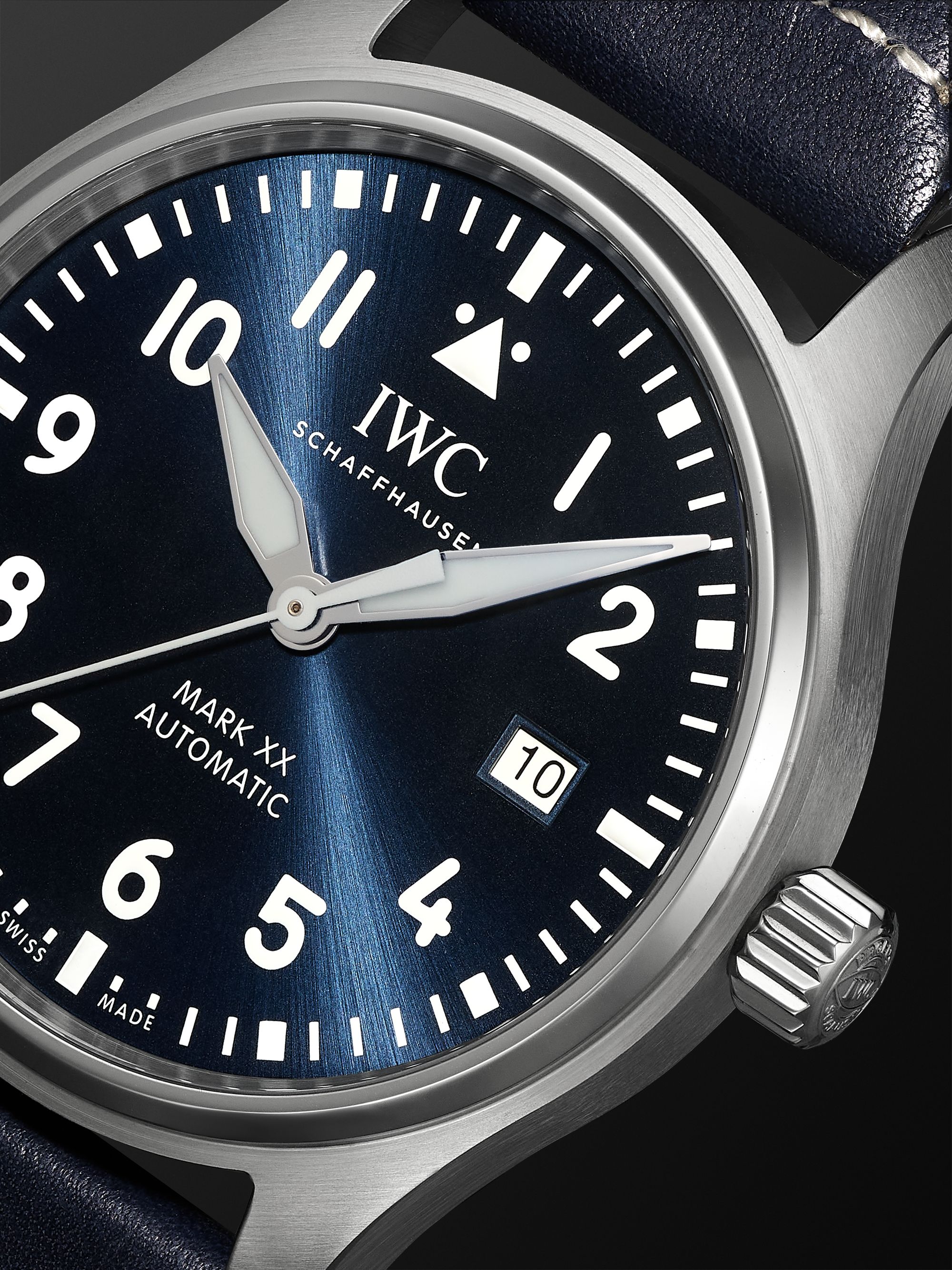 IWC SCHAFFHAUSEN Pilot's Mark XX Automatic 40mm Stainless Steel and Leather Watch, Ref. No. IWIW328203