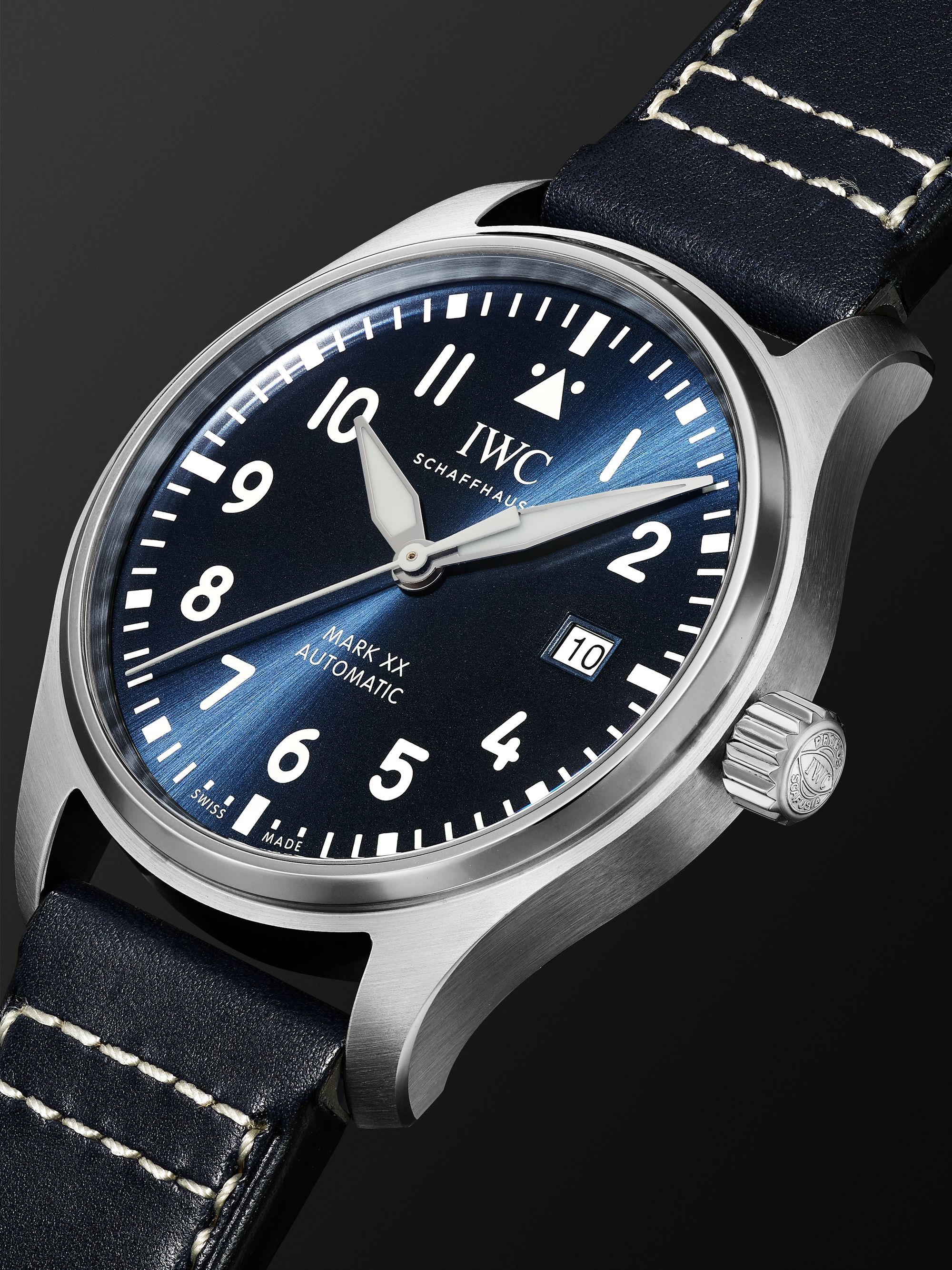 IWC SCHAFFHAUSEN Pilot's Mark XX Automatic 40mm Stainless Steel and Leather Watch, Ref. No. IWIW328203
