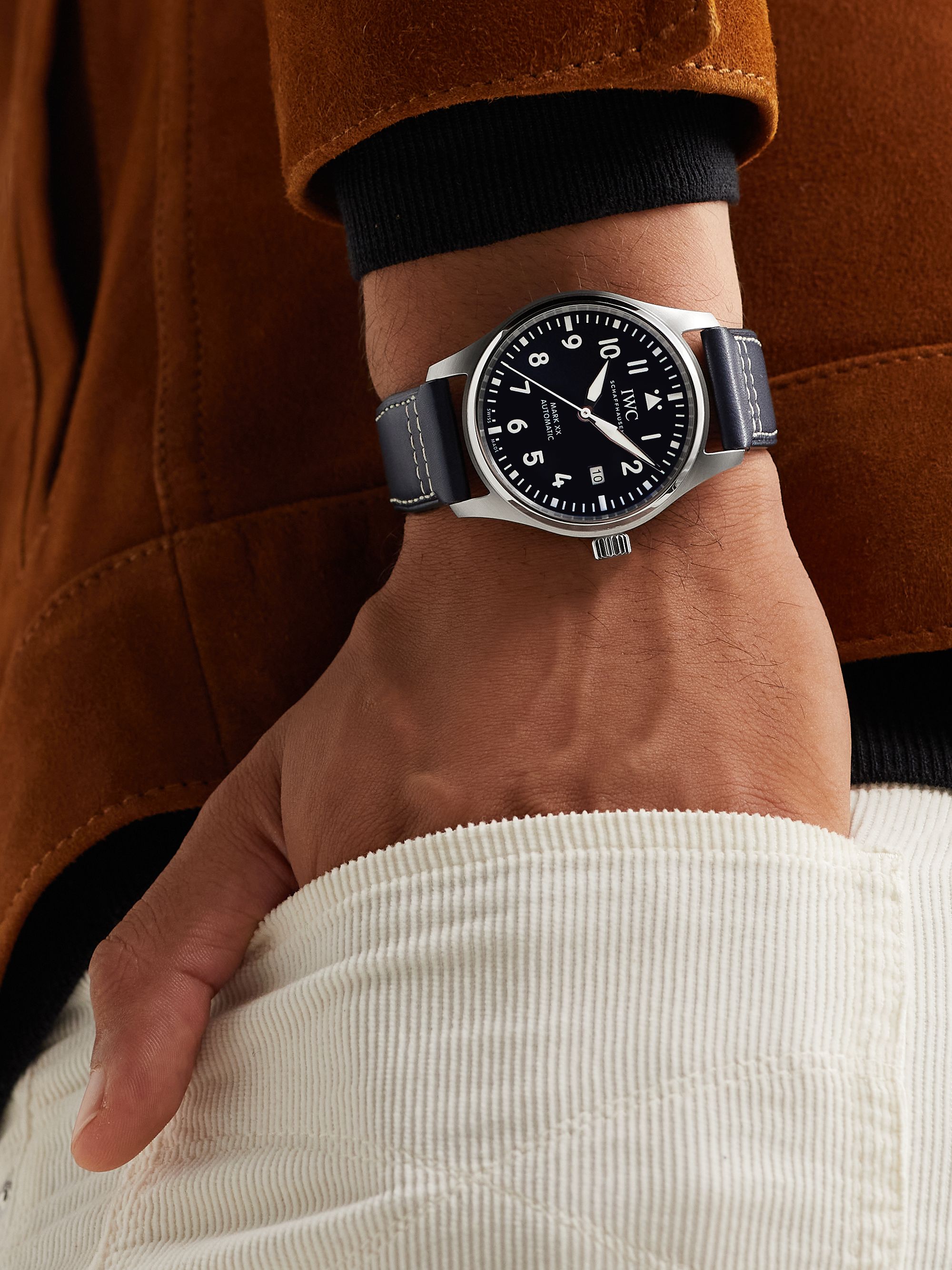 IWC SCHAFFHAUSEN Pilot's Mark XX Automatic 40mm Stainless Steel and Leather Watch, Ref. No. IWIW328203