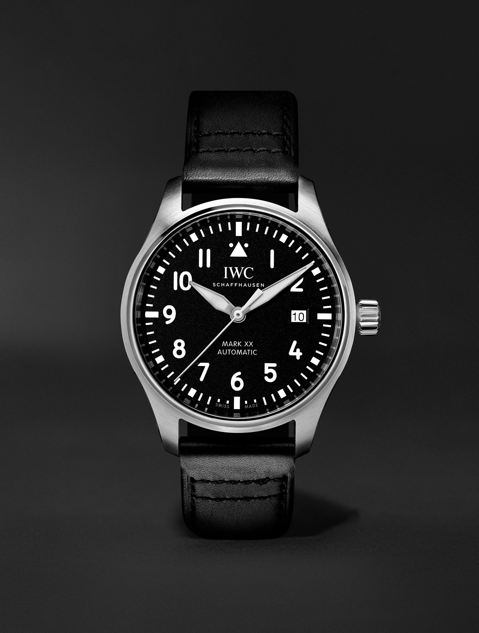 IWC SCHAFFHAUSEN Pilot's Mark XX Automatic 40mm Stainless Steel and Leather Watch, Ref. No. IWIW328201