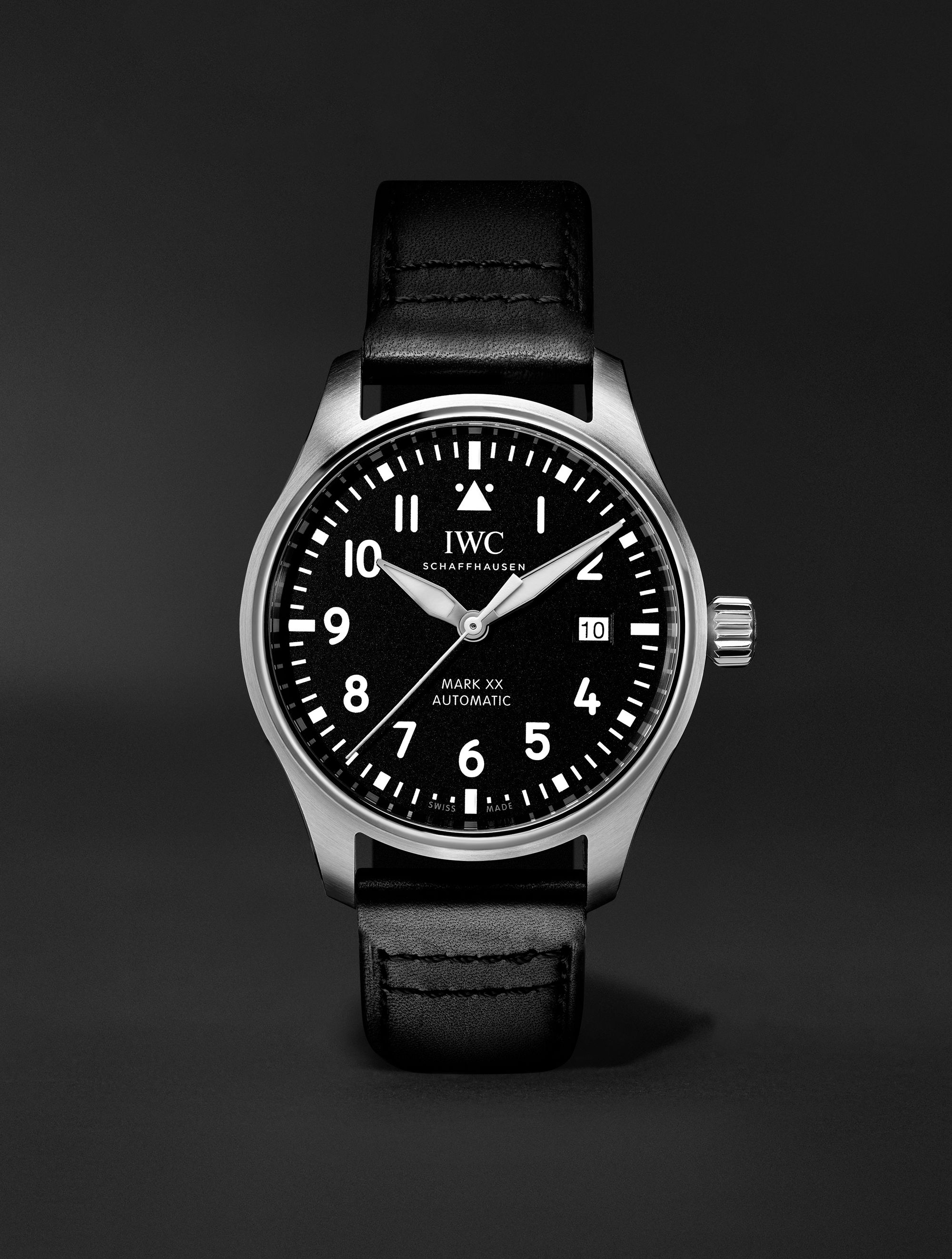 IWC SCHAFFHAUSEN Pilot's Mark XX Automatic 40mm Stainless Steel and Leather Watch, Ref. No. IWIW328201