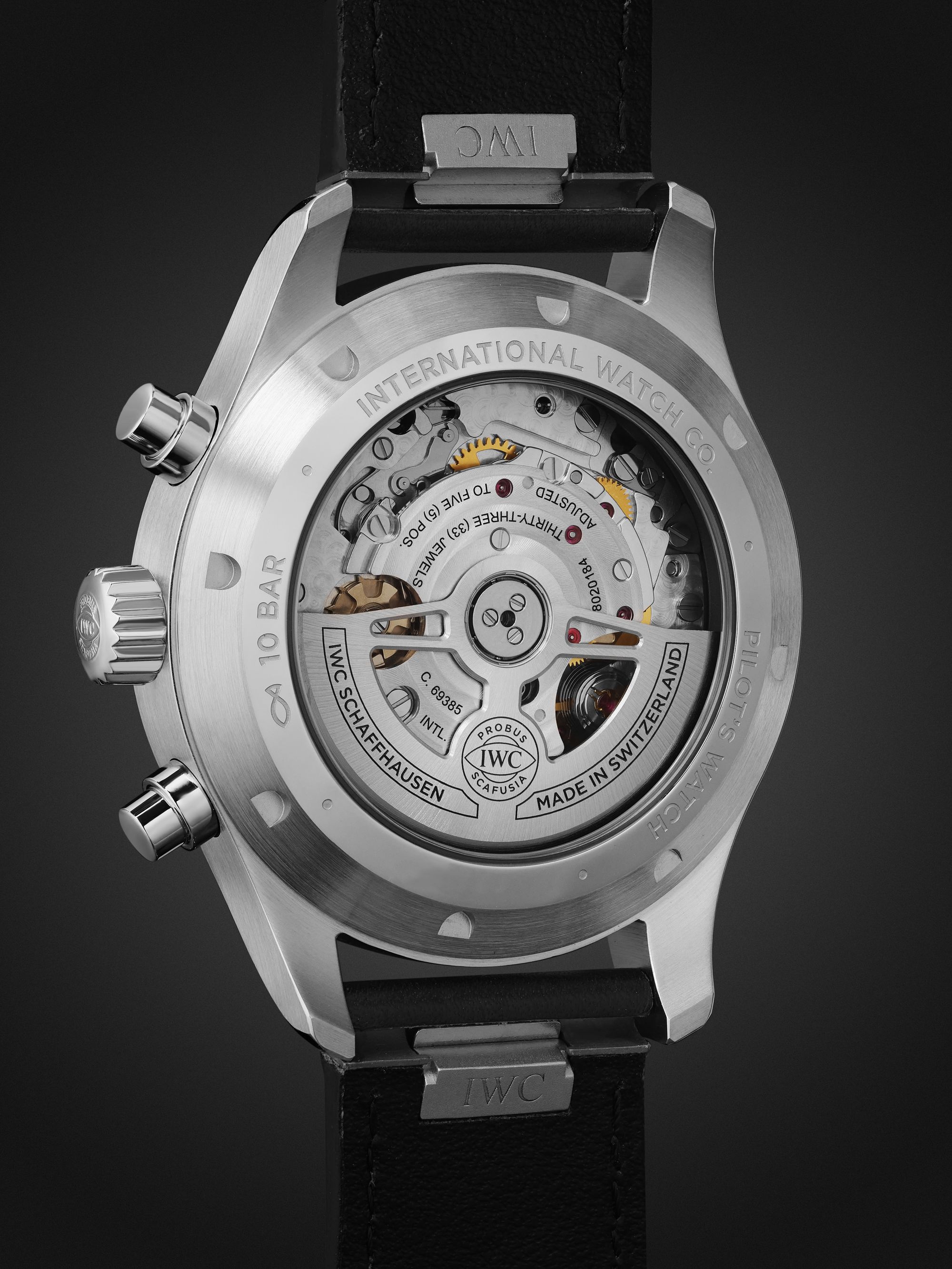 IWC SCHAFFHAUSEN Pilot's Automatic Chronograph 43mm Stainless Steel and Leather Watch, Ref. No. IWIW378001