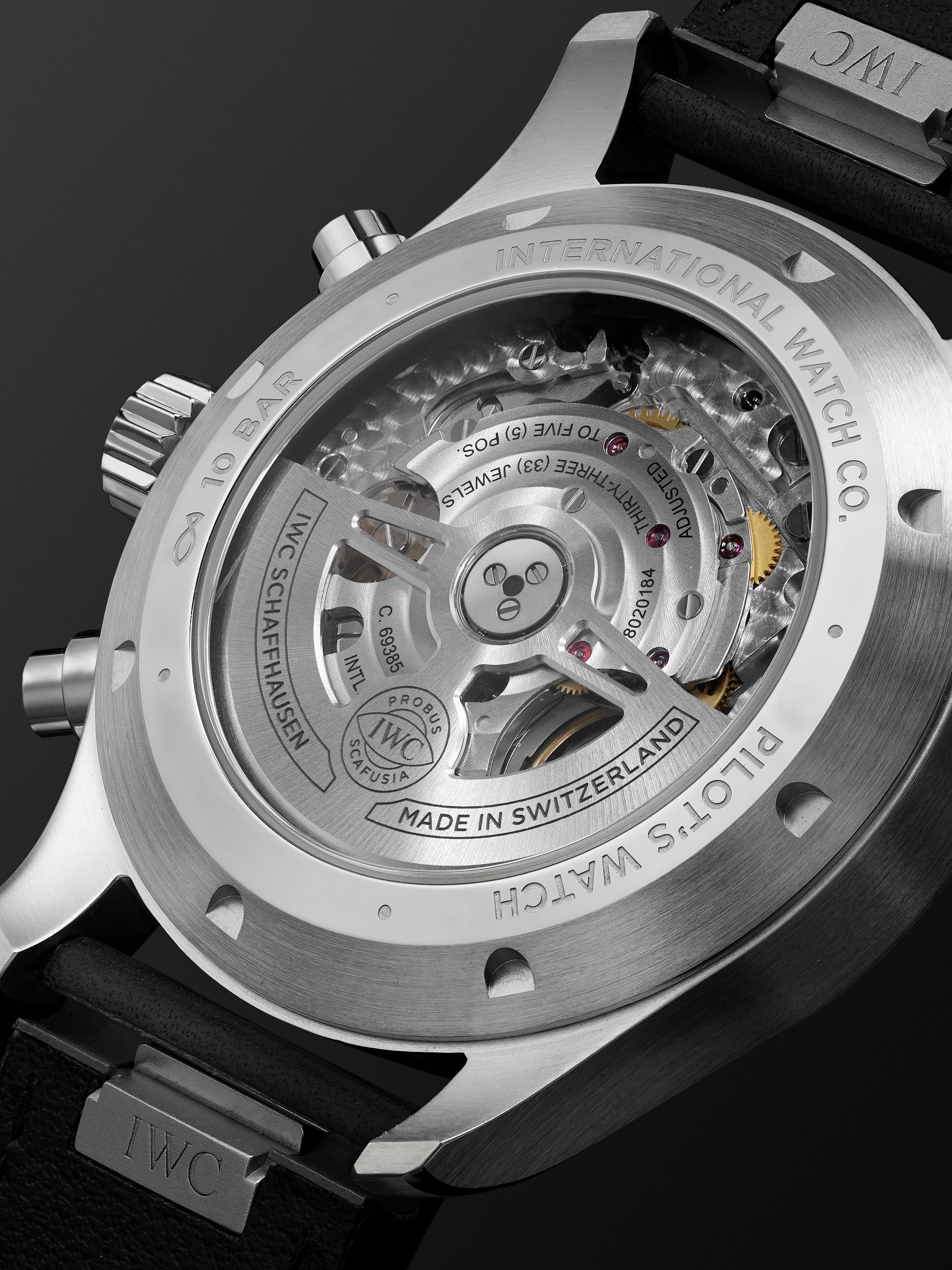 IWC SCHAFFHAUSEN Pilot's Automatic Chronograph 43mm Stainless Steel and Leather Watch, Ref. No. IWIW378001