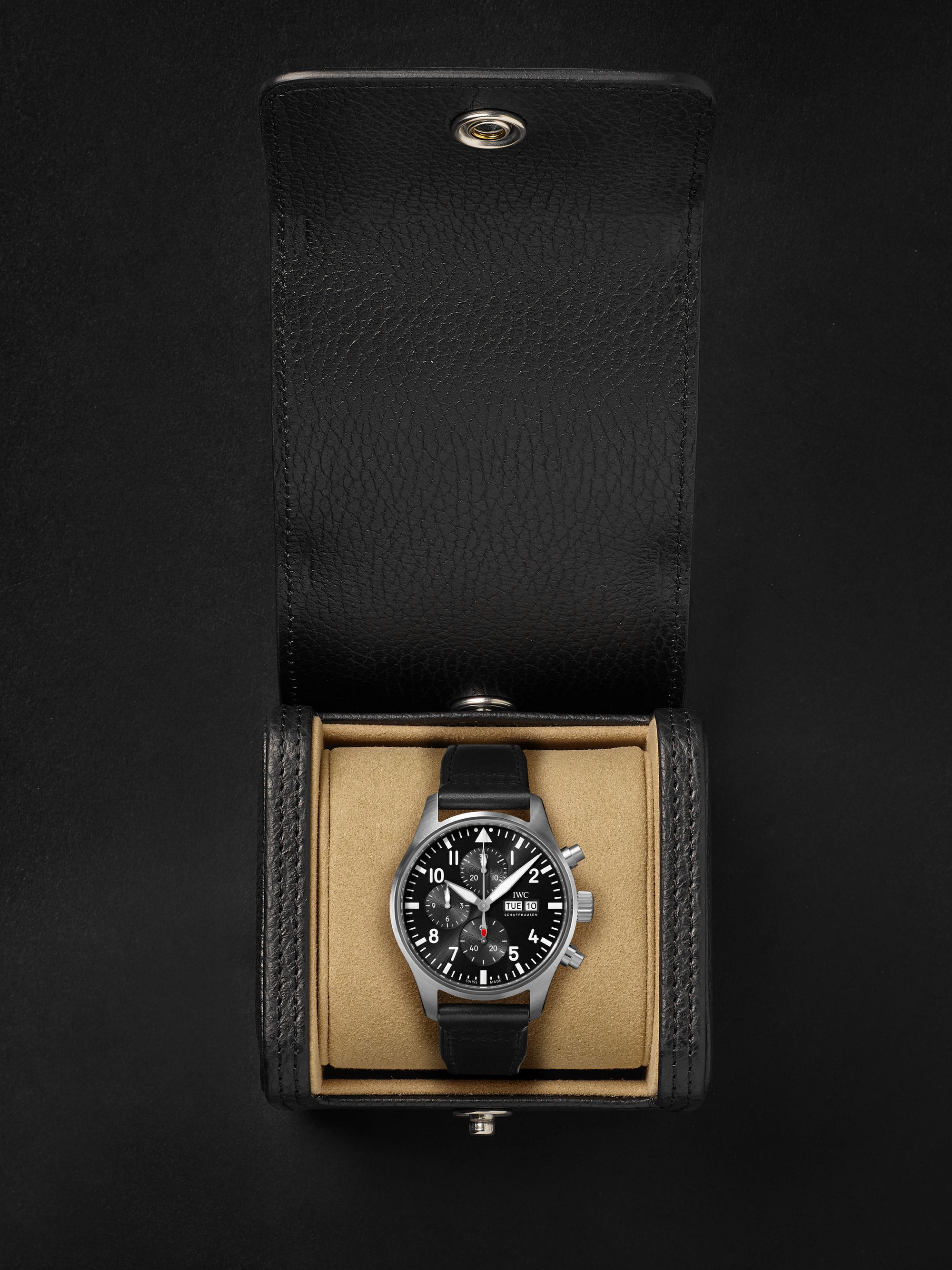 IWC SCHAFFHAUSEN Pilot's Automatic Chronograph 43mm Stainless Steel and Leather Watch, Ref. No. IWIW378001