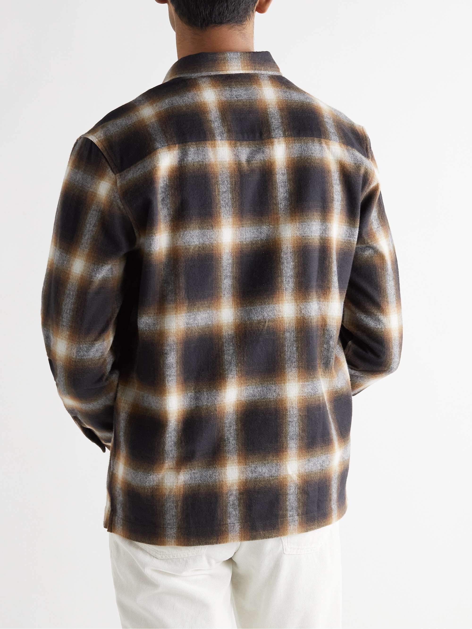 ALTEA Foster Checked Cotton-Flannel Shirt