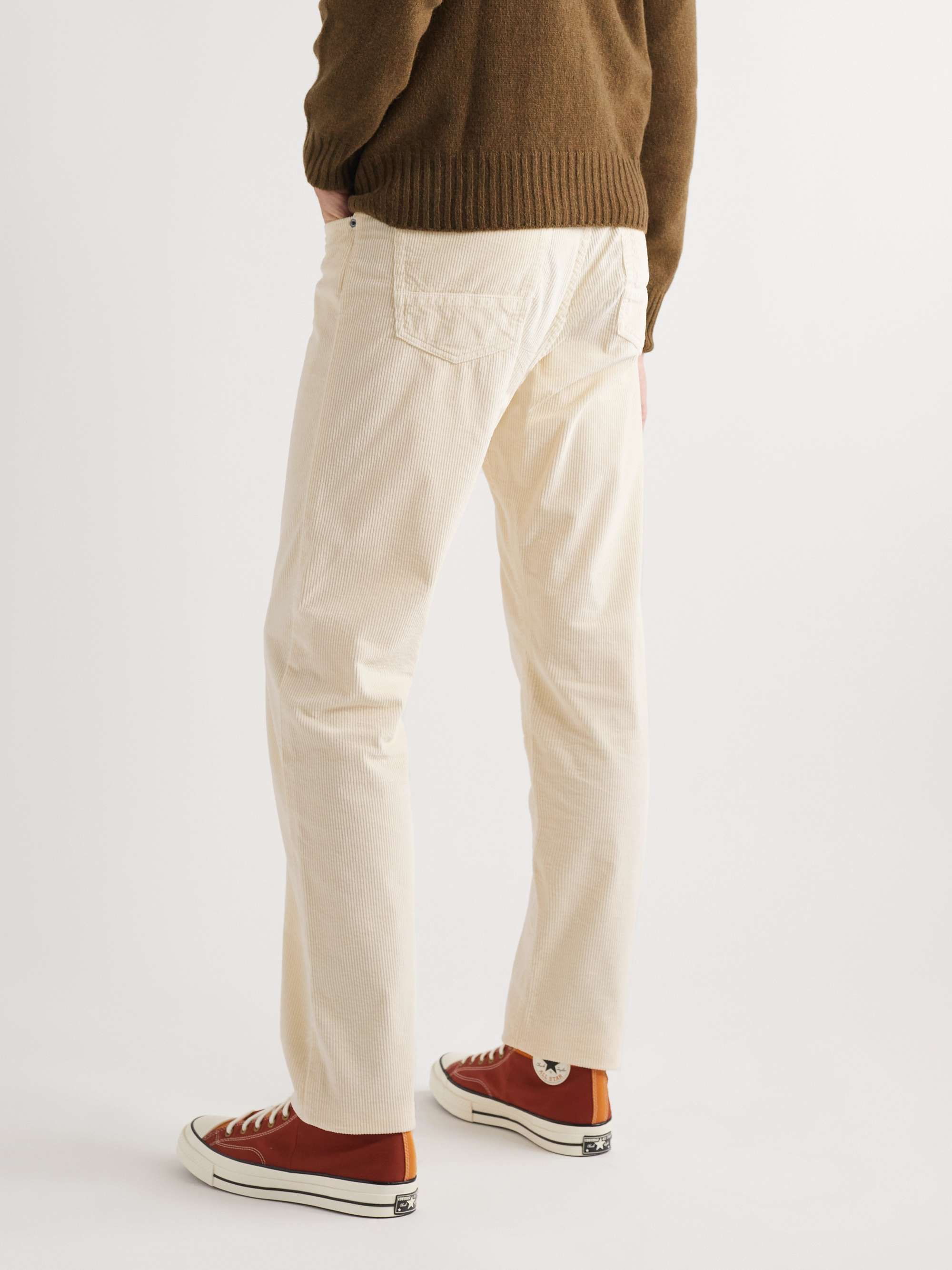 ALTEA Perth Straight-Leg Garment-Dyed Cotton-Corduroy Trousers