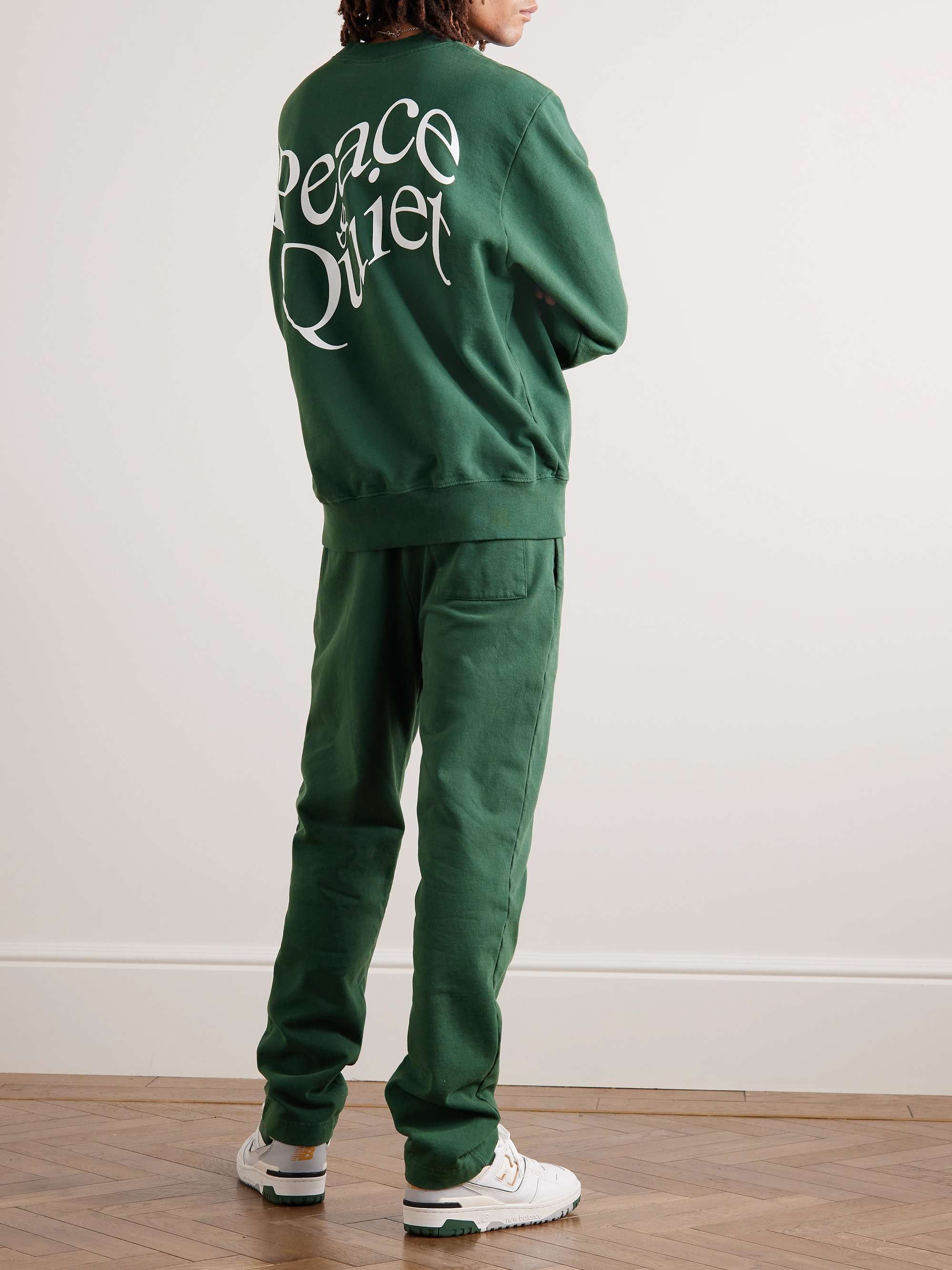 MUSEUM OF PEACE & QUIET Logo-Print Cotton-Jersey Sweatshirt