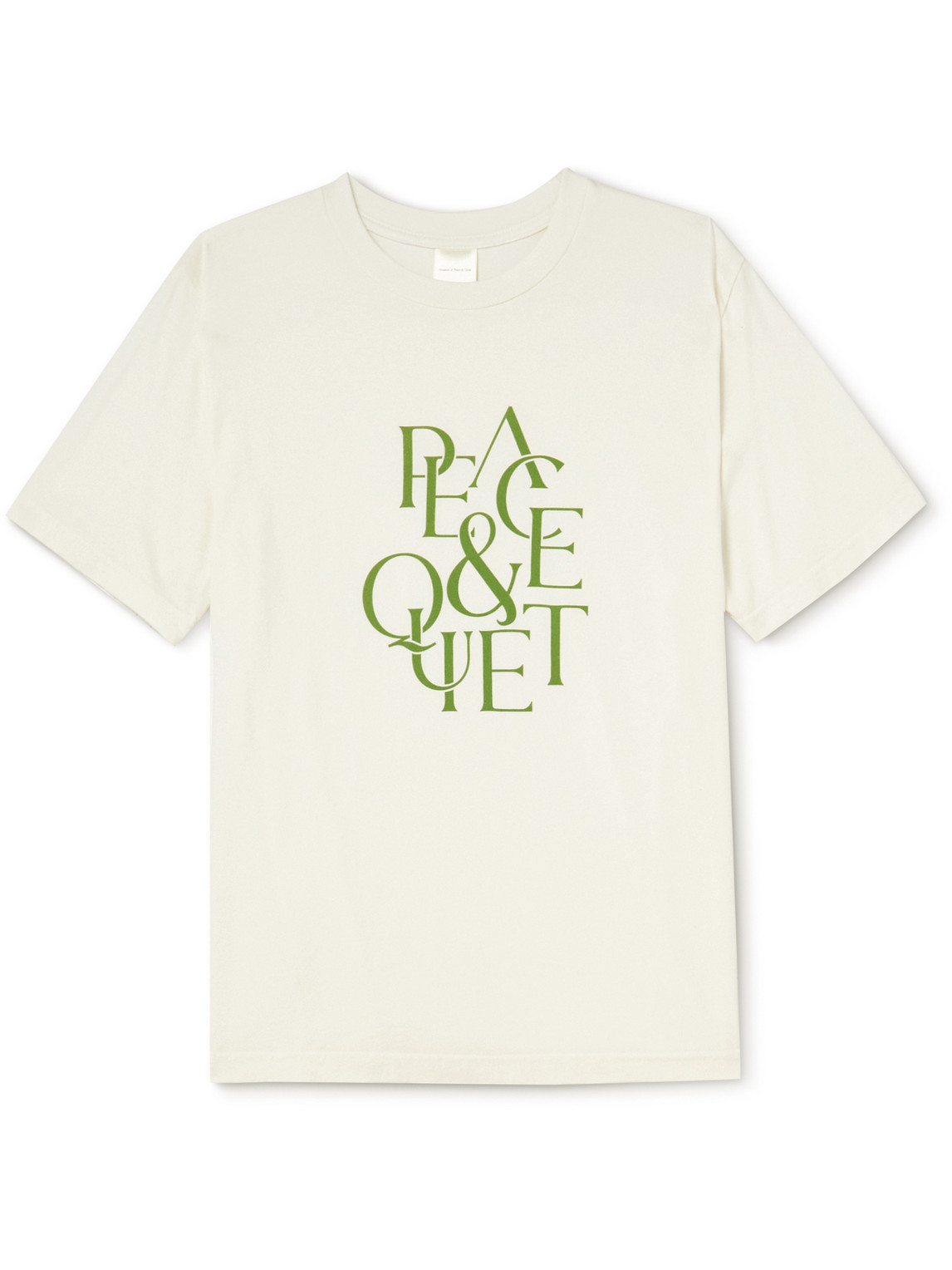 MUSEUM OF PEACE AND QUIET SERIF LOGO-PRINT COTTON-JERSEY T-SHIRT