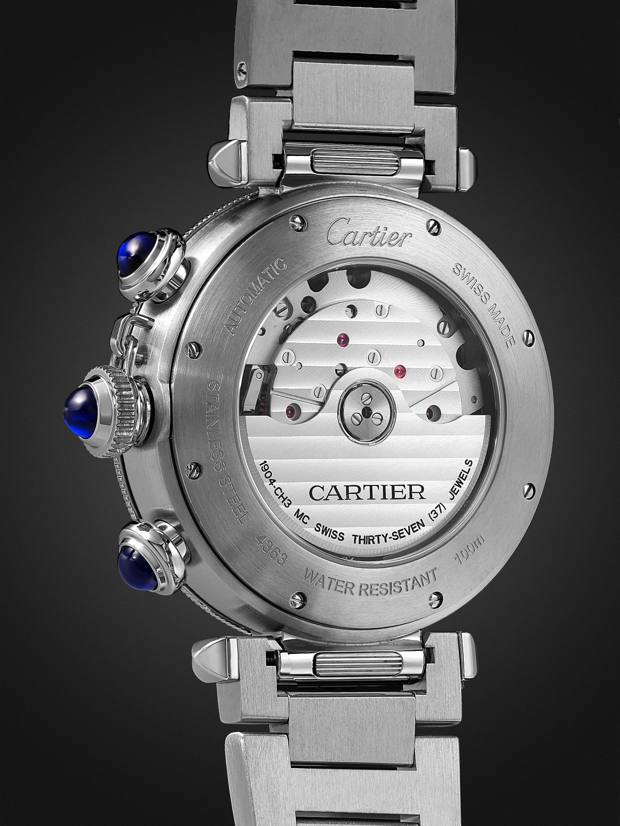 CARTIER Pasha de Cartier Automatic Chronograph 41mm Stainless Steel Watch, Ref. No. WSPA0027