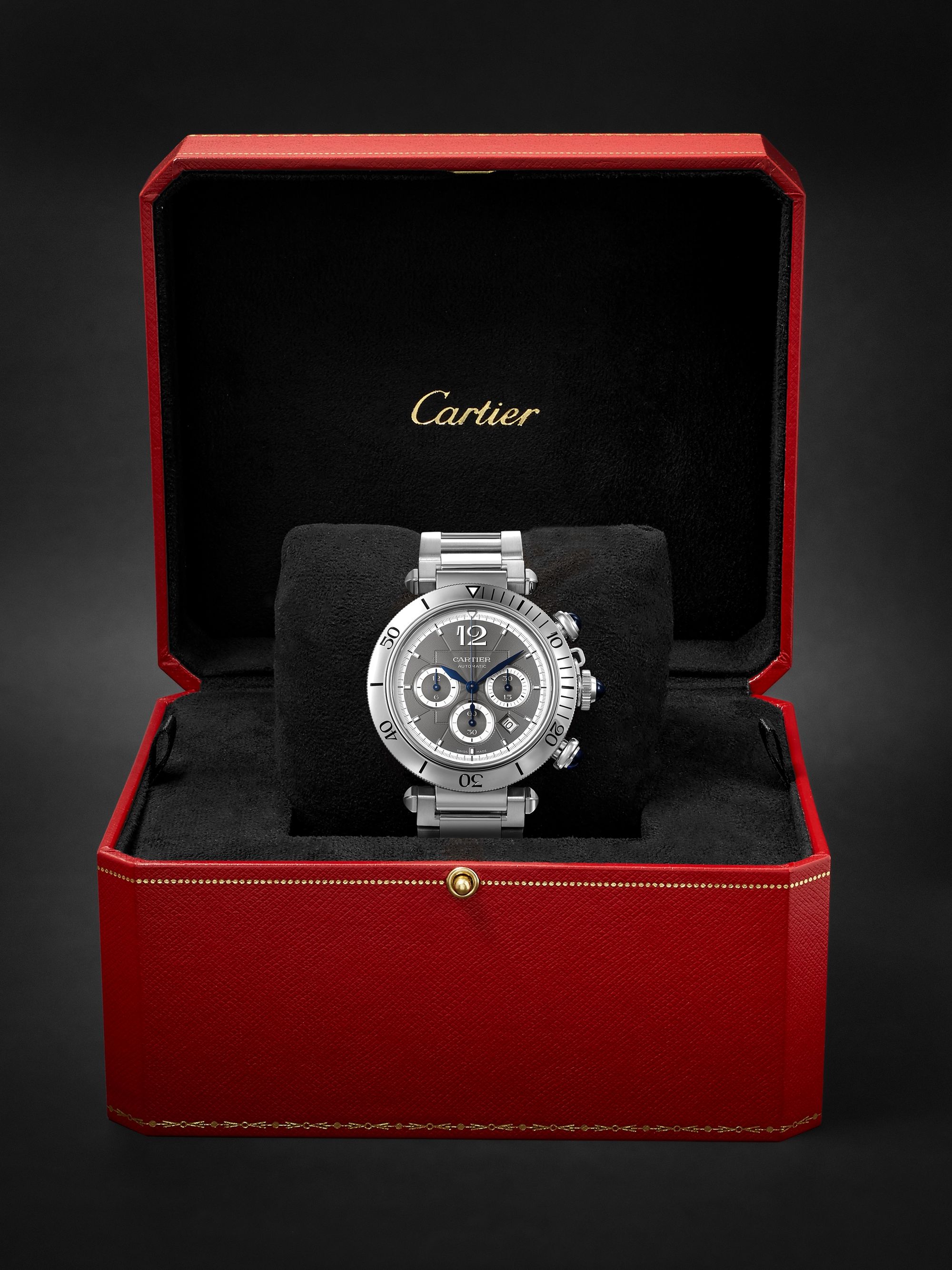 CARTIER Pasha de Cartier Automatic Chronograph 41mm Stainless Steel Watch, Ref. No. WSPA0027