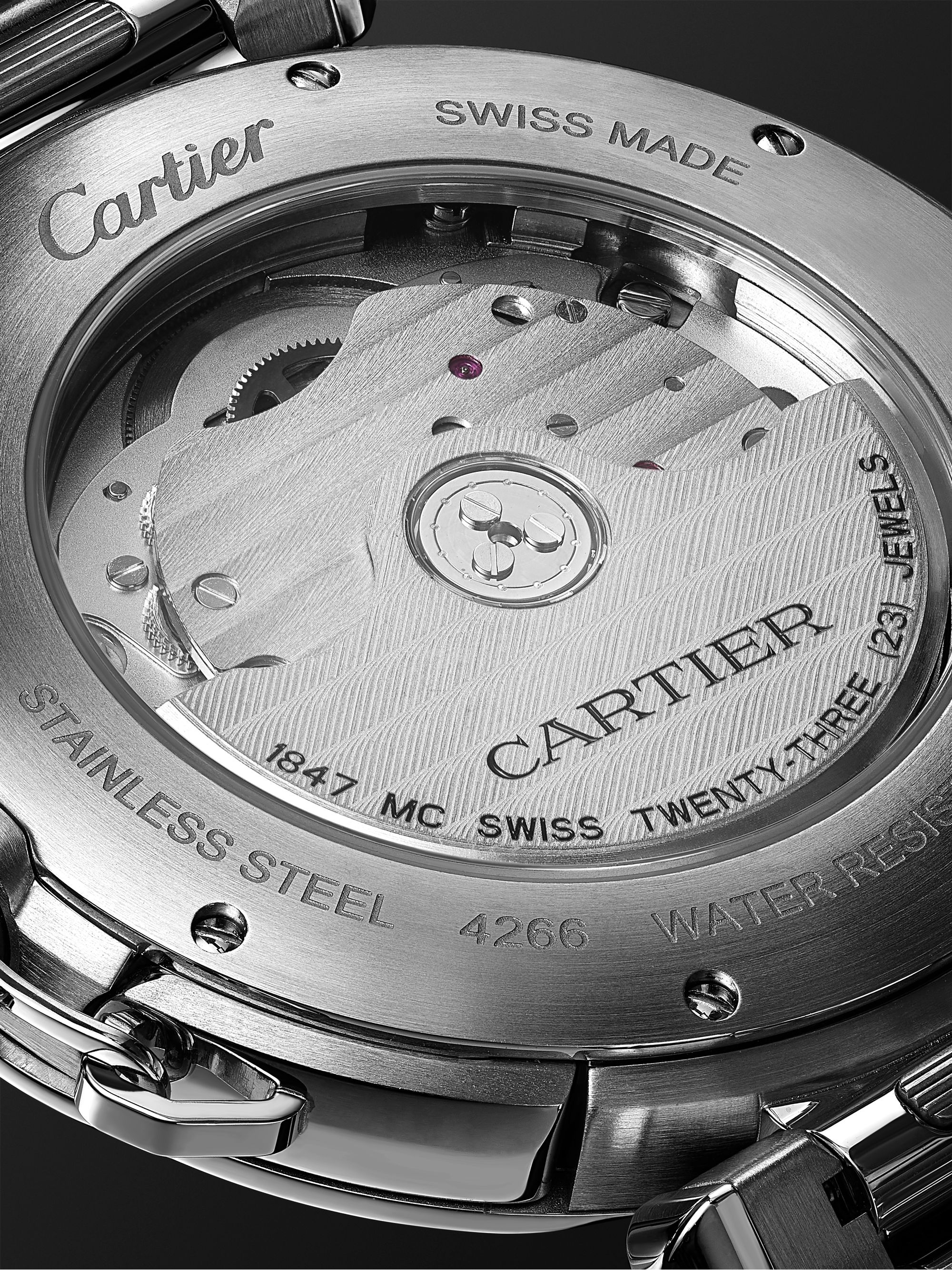 CARTIER Pasha de Cartier Automatic 41mm Stainless Steel and Alligator Watch, Ref. No. WSPA0026