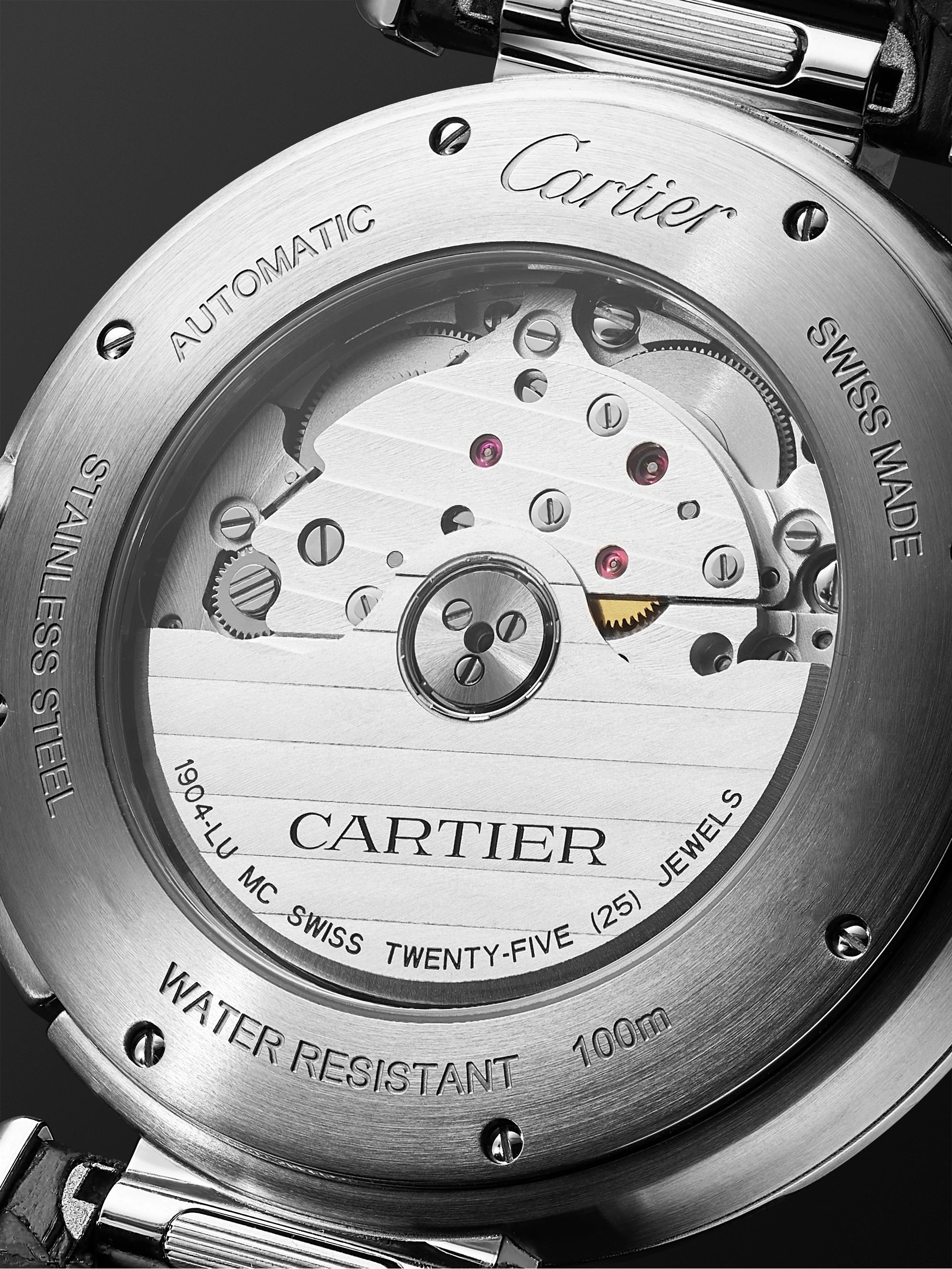 CARTIER Pasha de Cartier Automatic 41mm Stainless Steel and Alligator Watch, Ref. No. WSPA0030