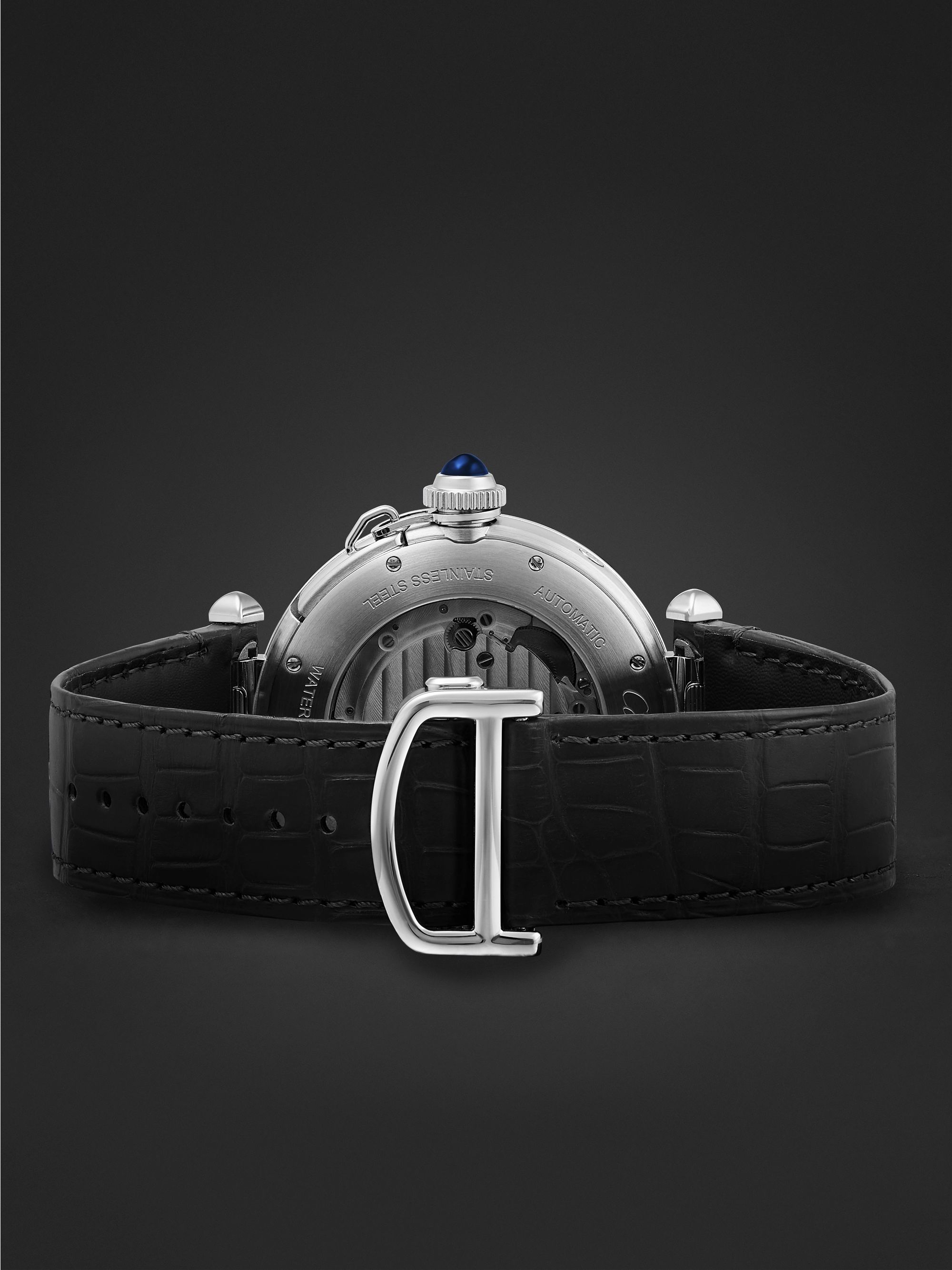 CARTIER Pasha de Cartier Automatic 41mm Stainless Steel and Alligator Watch, Ref. No. WSPA0030