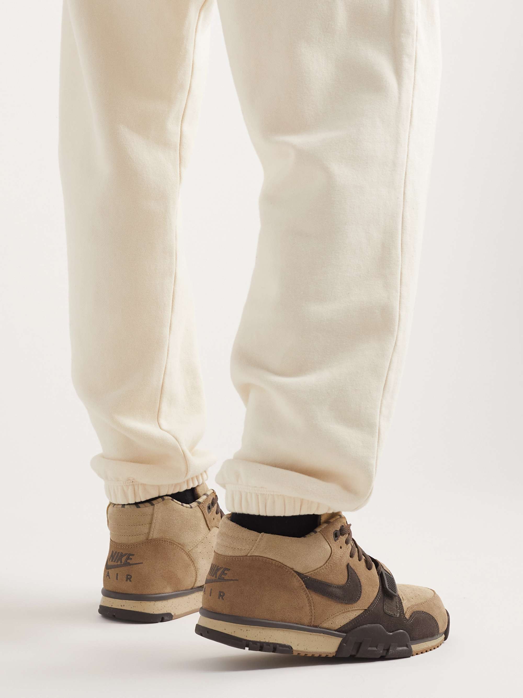 NIKE Air Trainer 1 Leather-Trimmed Suede Sneakers