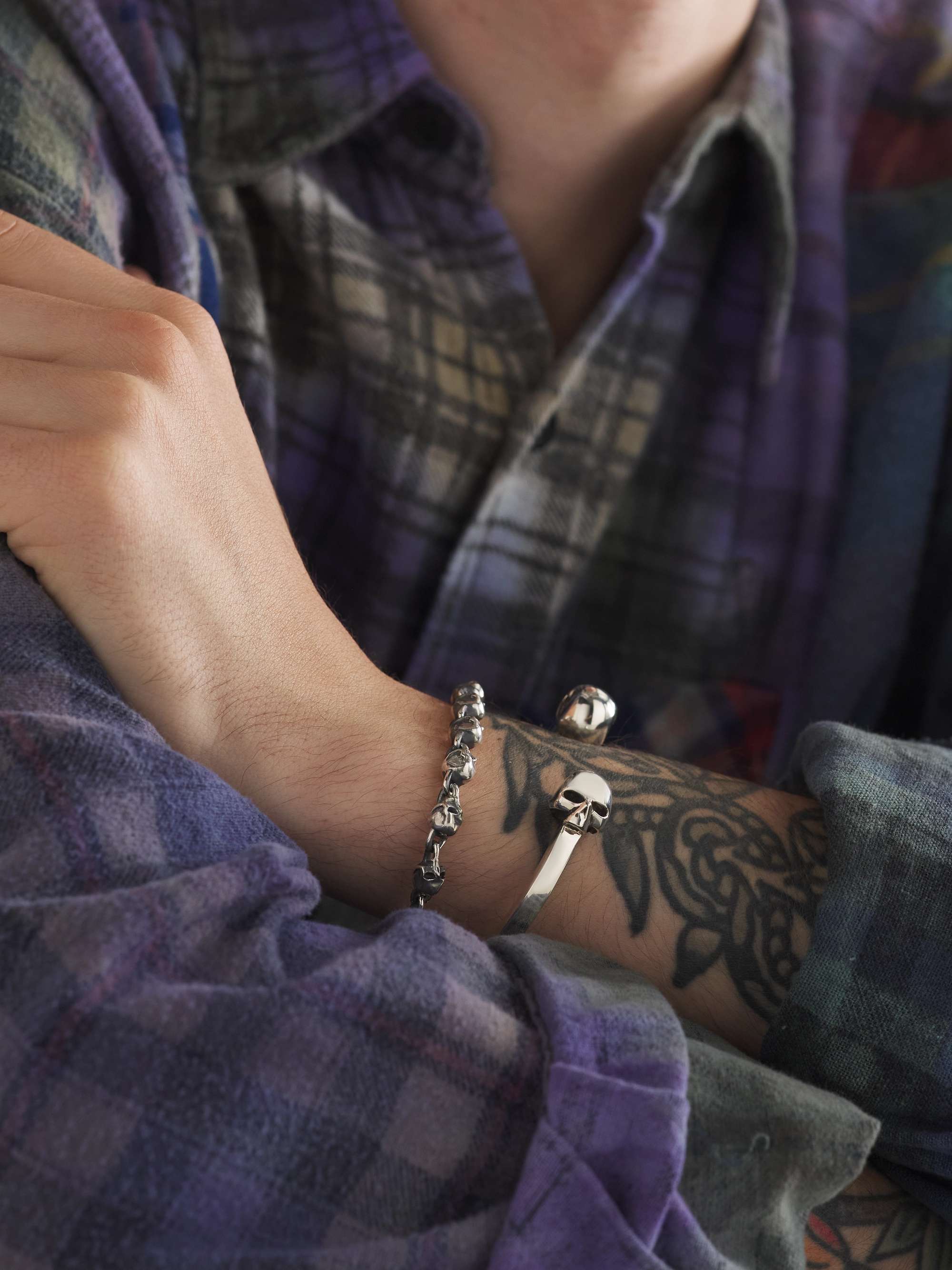 JAM HOMEMADE Revolution Skull Silver Bracelet