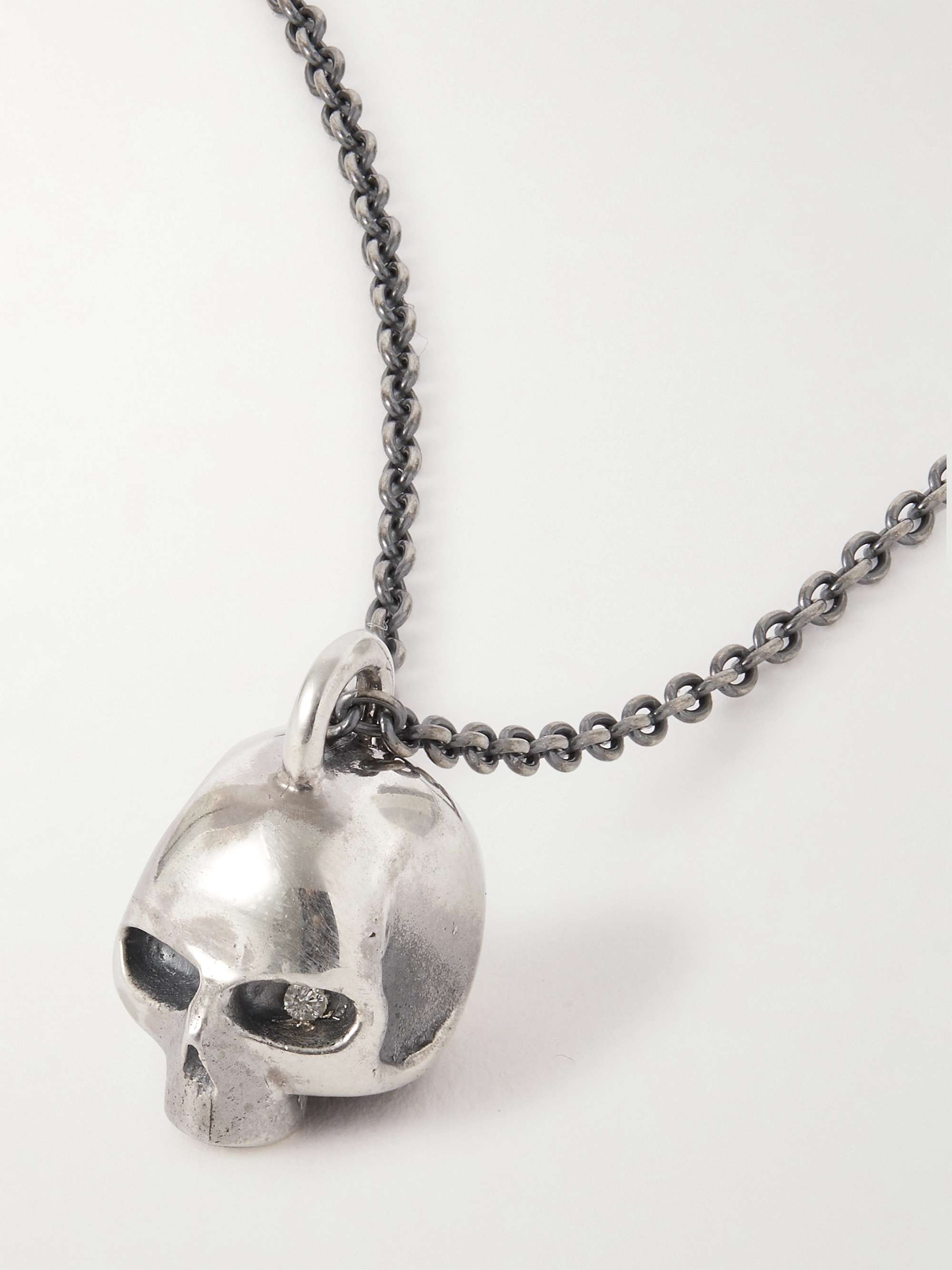 JAM HOMEMADE Revolution Skull Silver Pendant Necklace