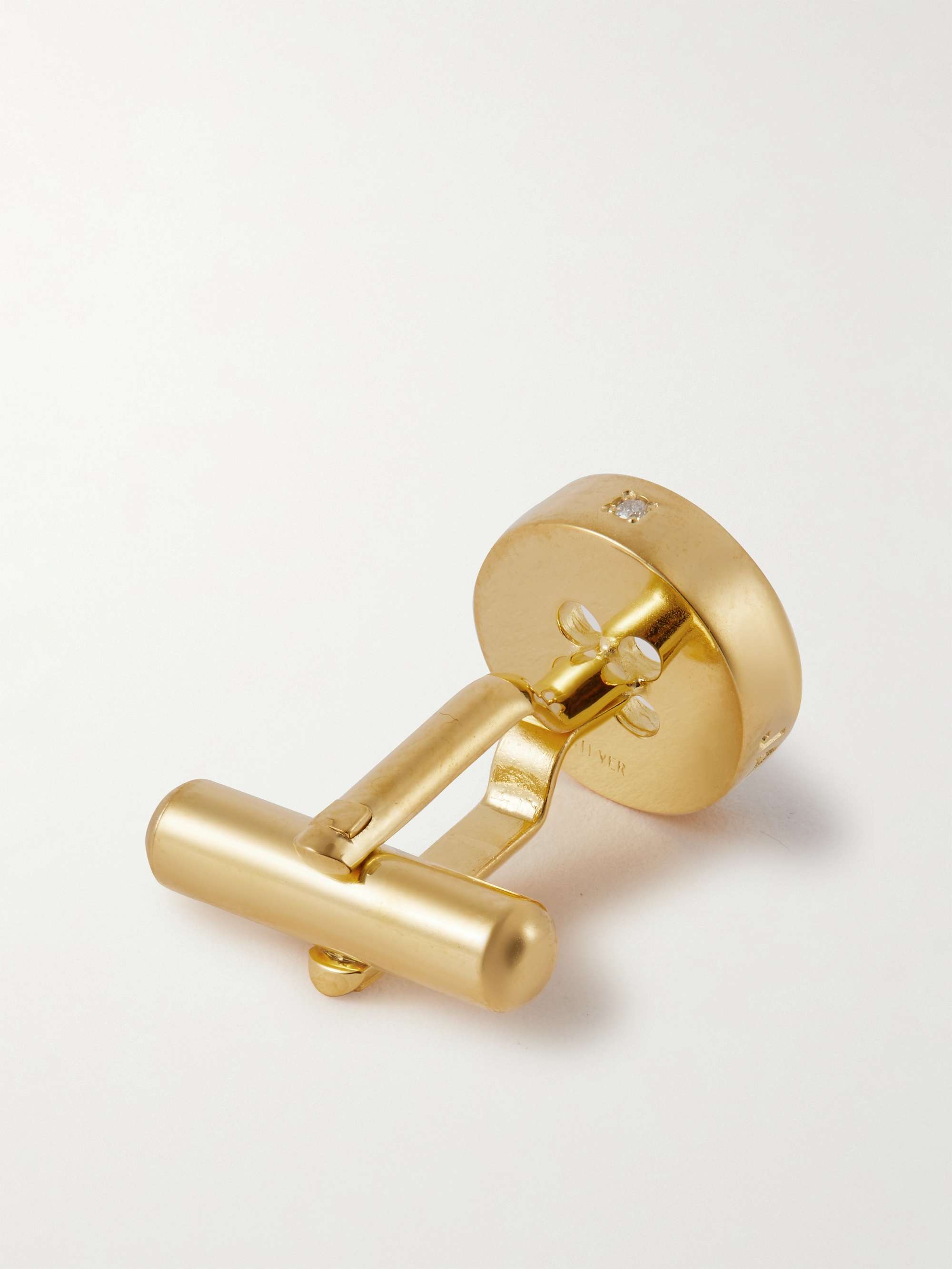JAM HOMEMADE Silver and Gold-Plated Diamond Cufflinks