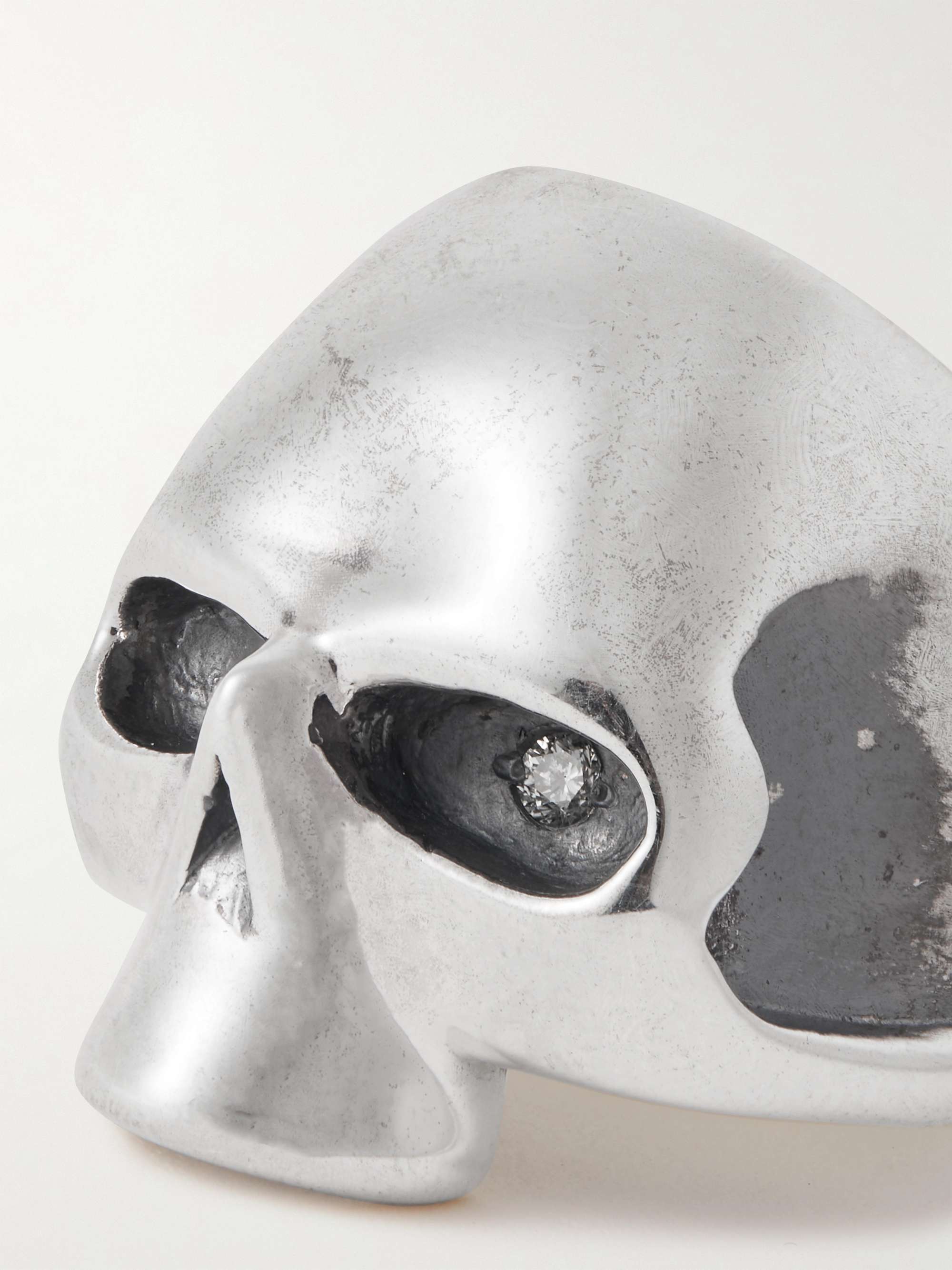 JAM HOMEMADE Revolution Skull Silver Diamond Ring