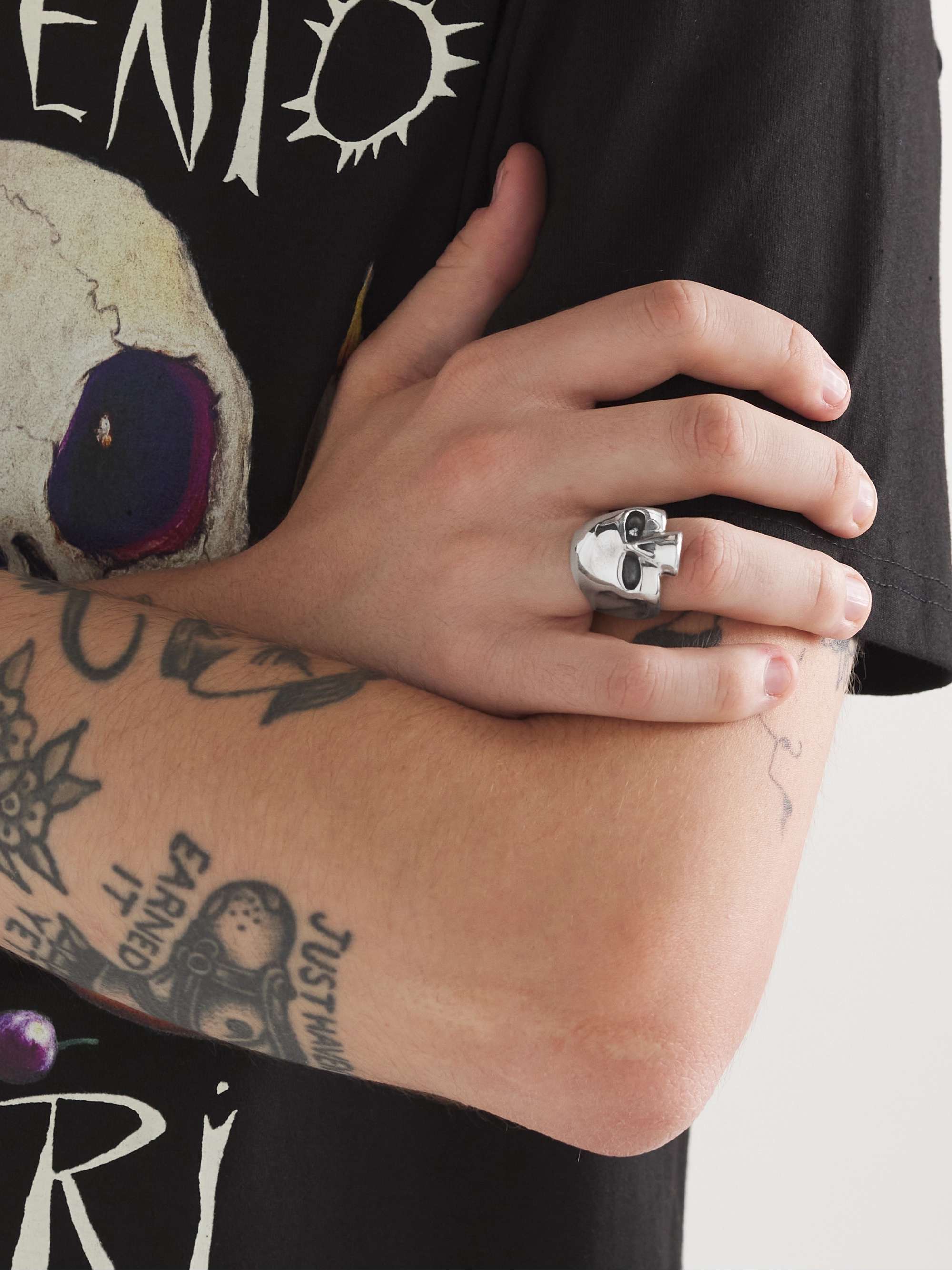 JAM HOMEMADE Revolution Skull Silver Diamond Ring
