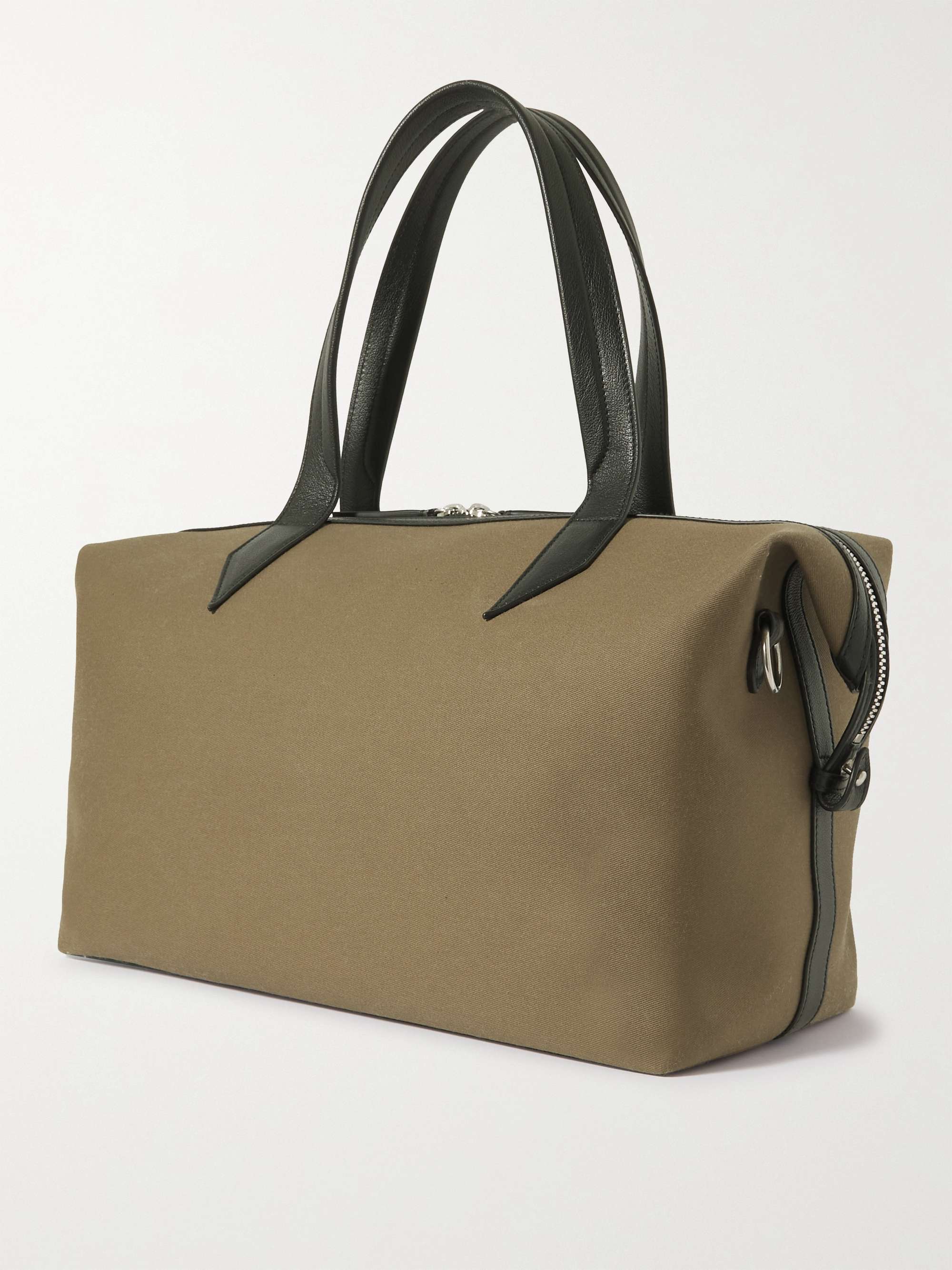 MÉTIER Nomad Leather-Trimmed Coated-Twill Weekend Bag