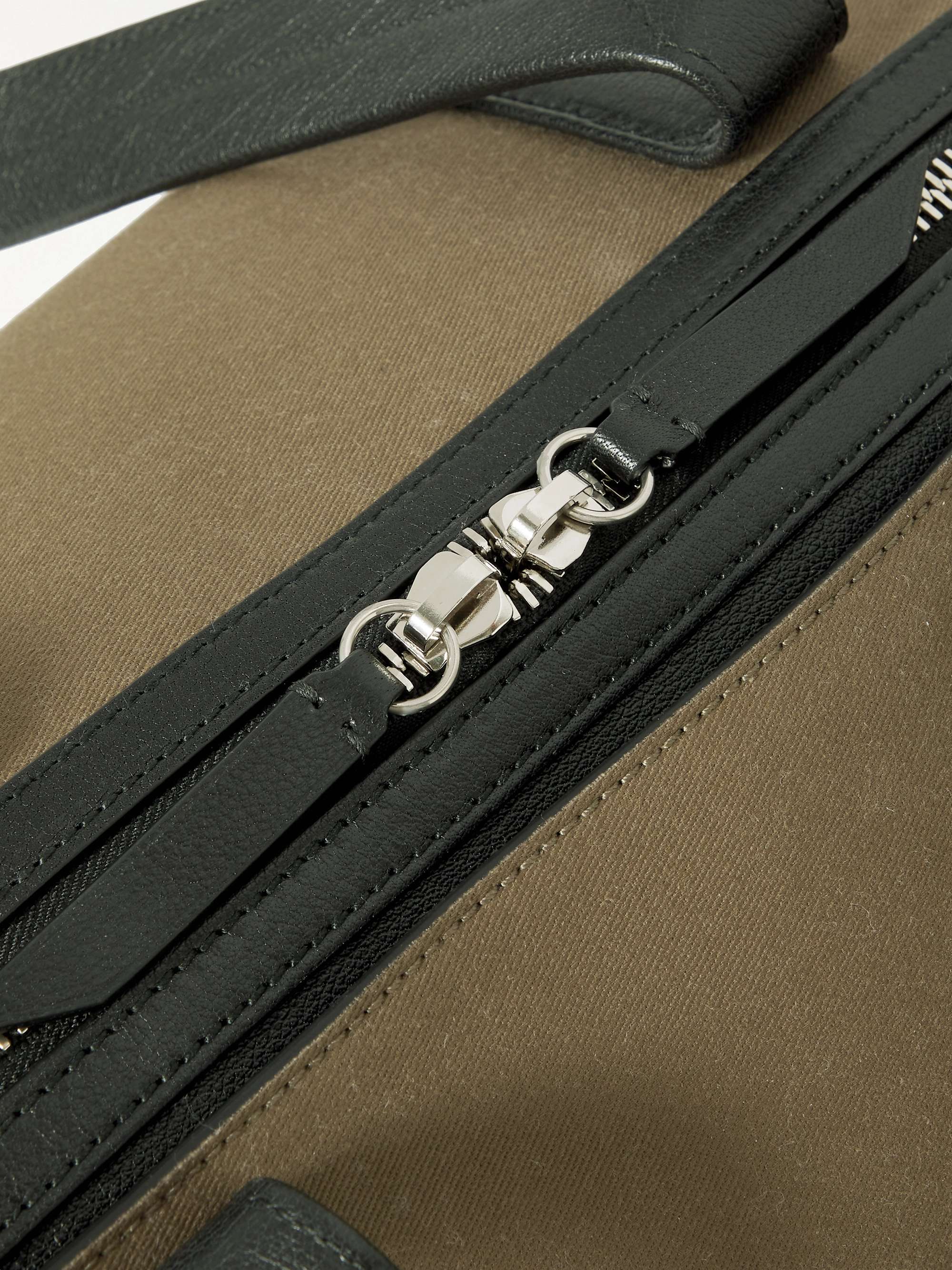 MÉTIER Nomad Leather-Trimmed Coated-Twill Weekend Bag