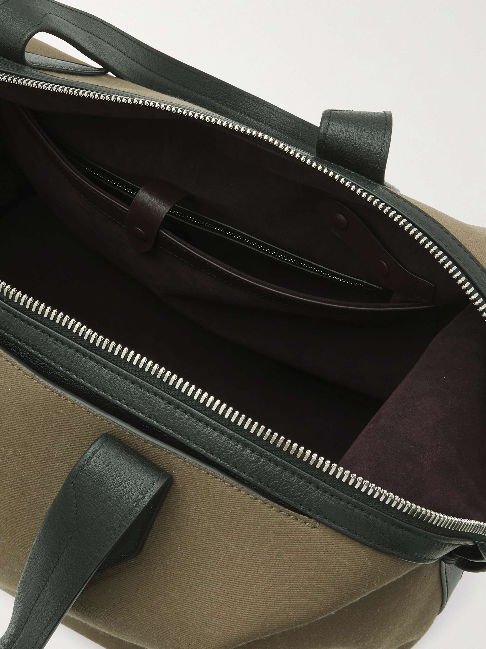MÉTIER Nomad Leather-Trimmed Coated-Twill Weekend Bag