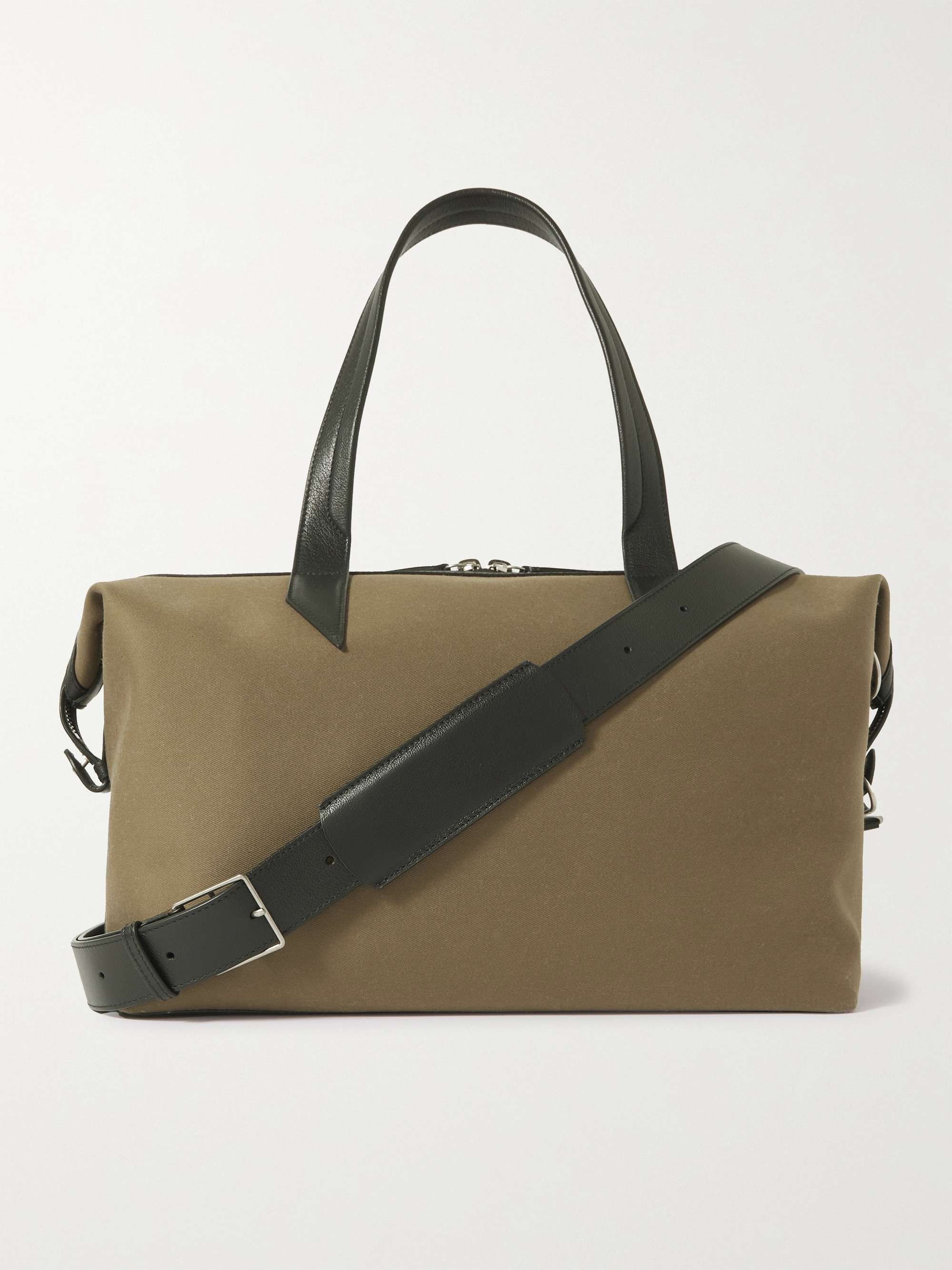 MÉTIER Nomad Leather-Trimmed Coated-Twill Weekend Bag