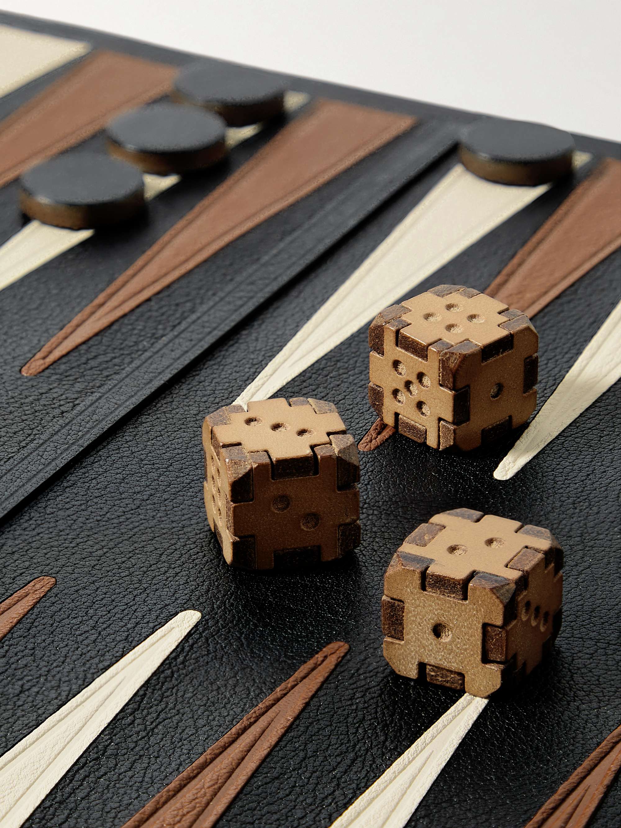 MÉTIER Full-Grain Leather Backgammon Set