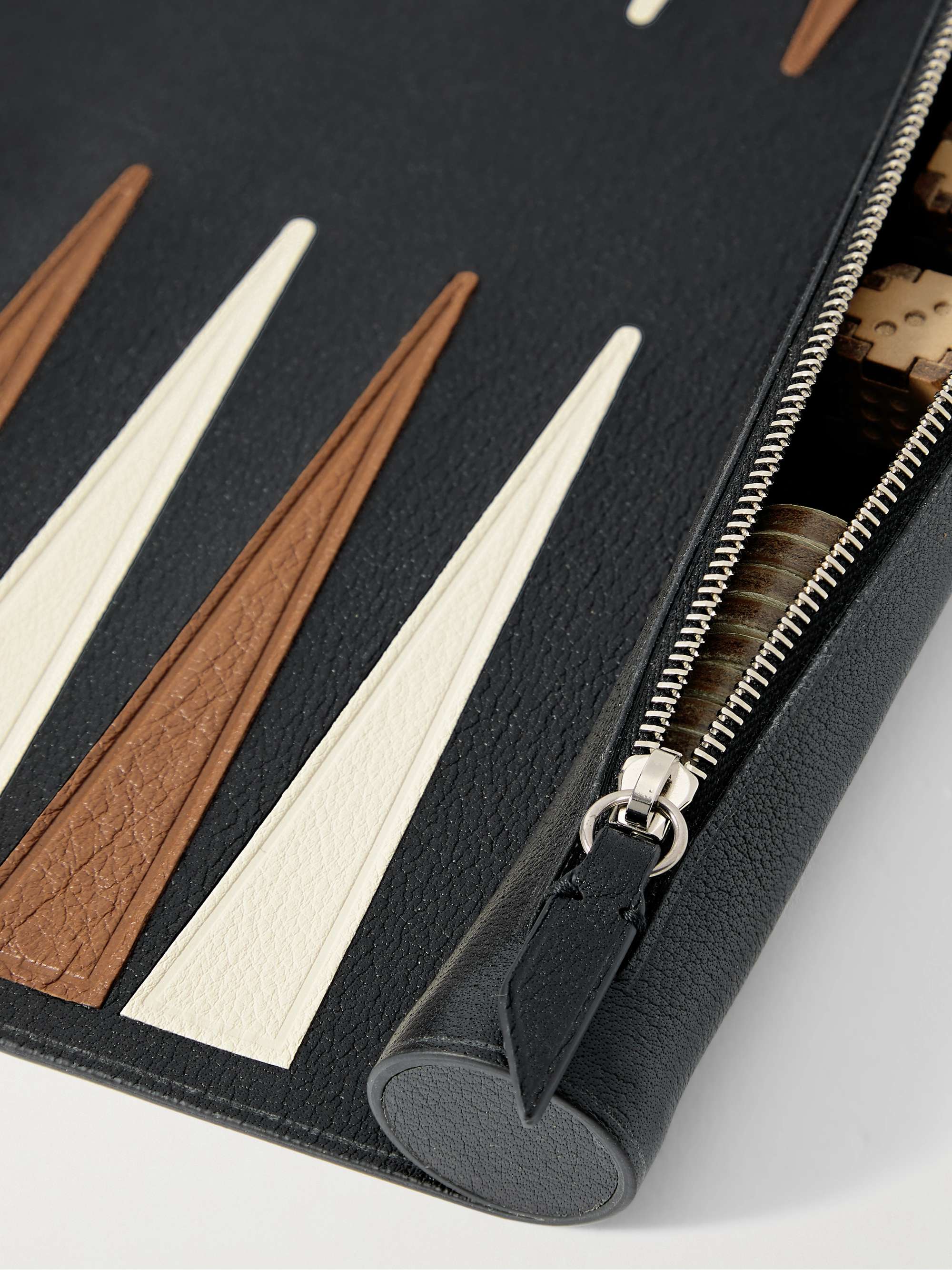 MÉTIER Full-Grain Leather Backgammon Set