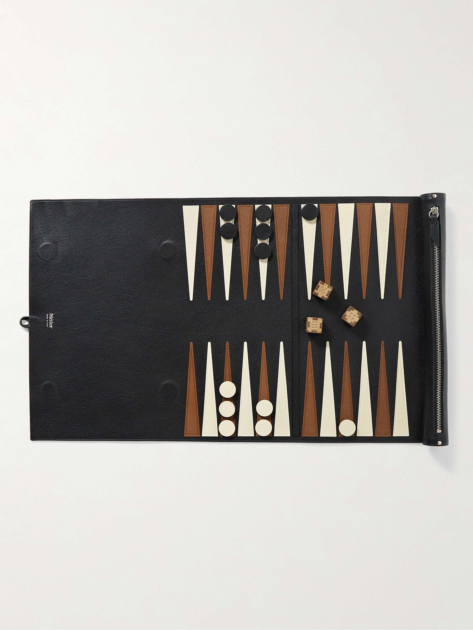 MÉTIER Full-Grain Leather Backgammon Set