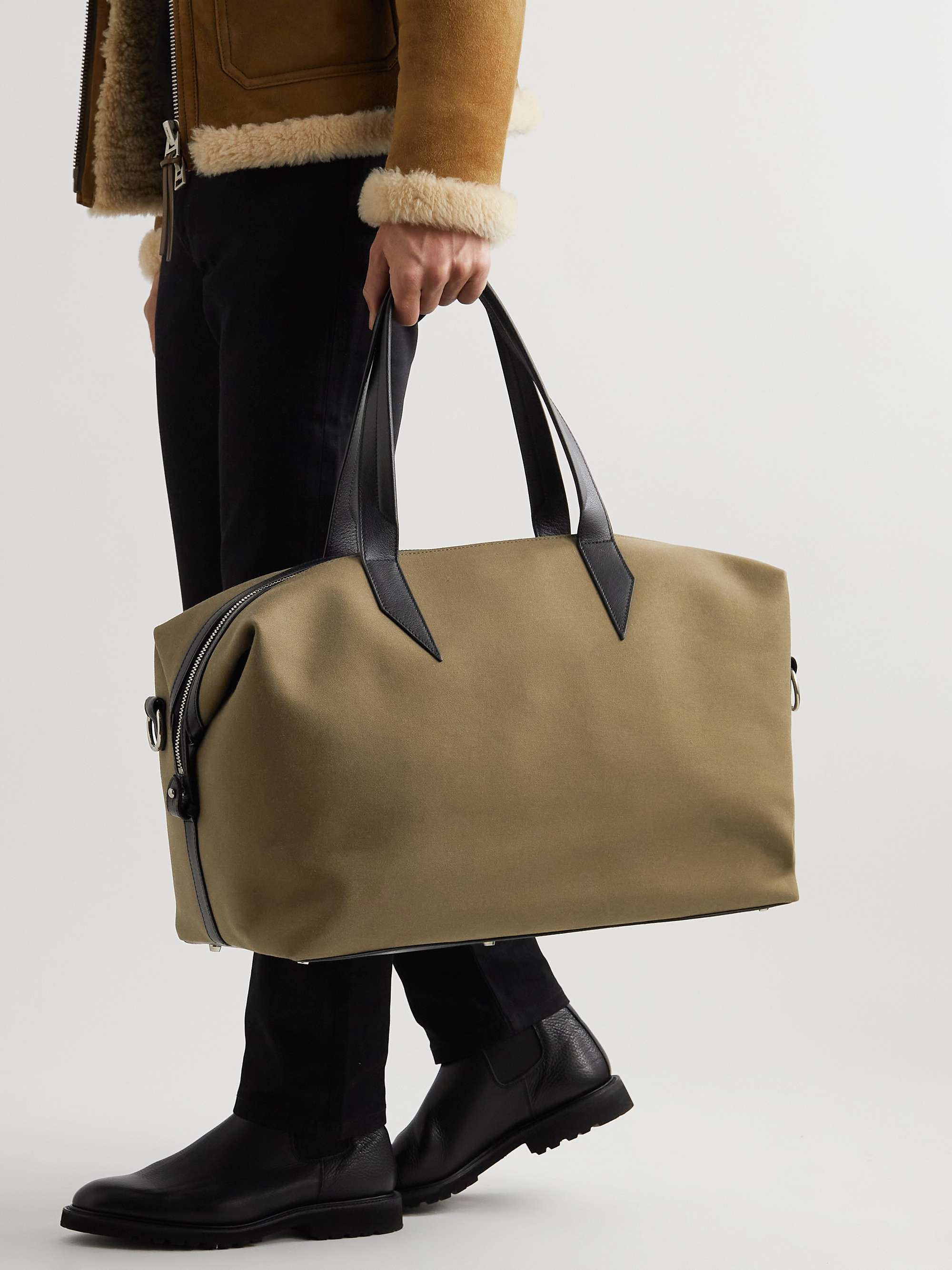 MÉTIER Nomad All Day Leather-Trimmed Twill Holdall