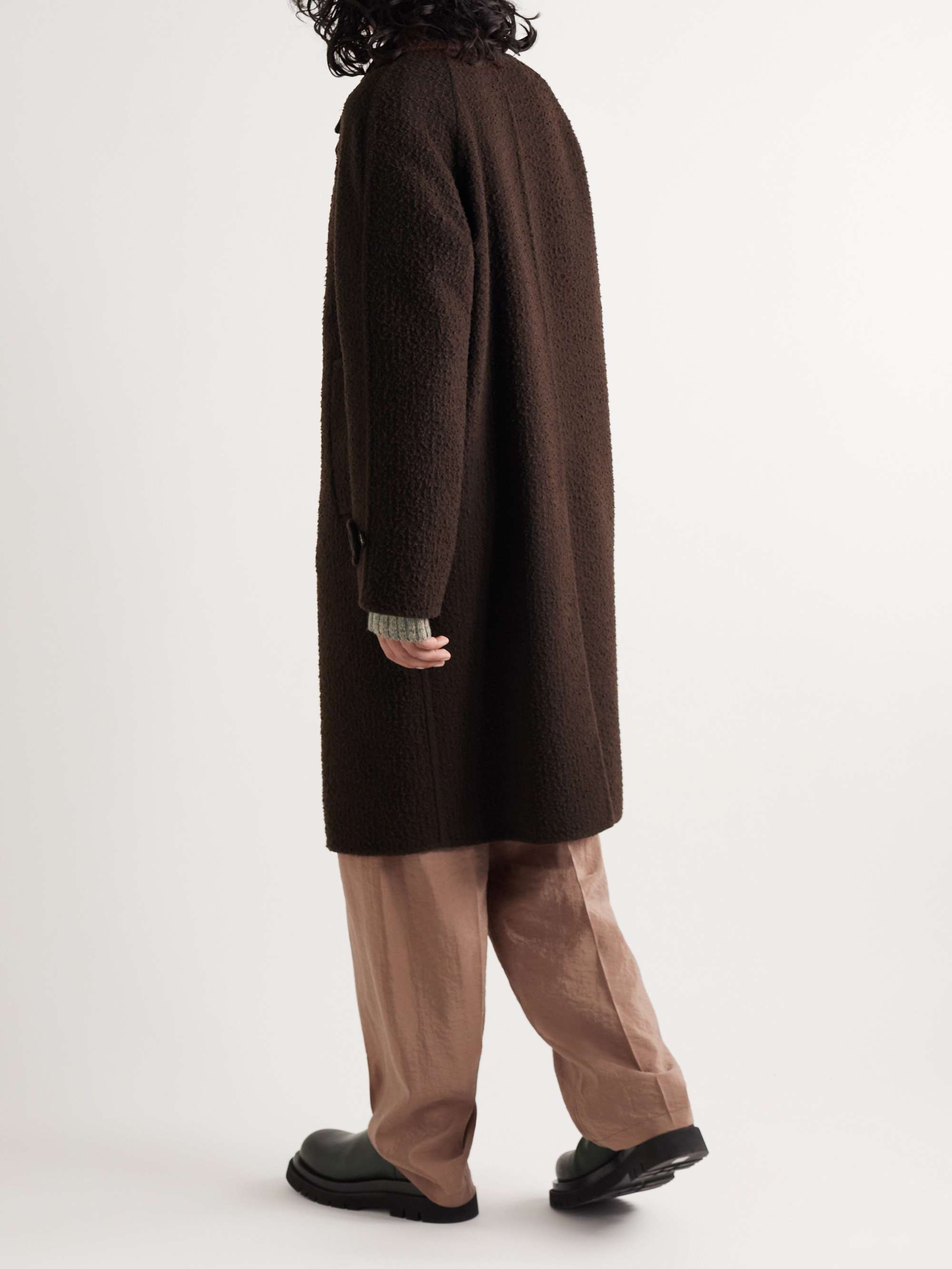 PIACENZA CASHMERE Textured Virgin Wool-Blend Overcoat
