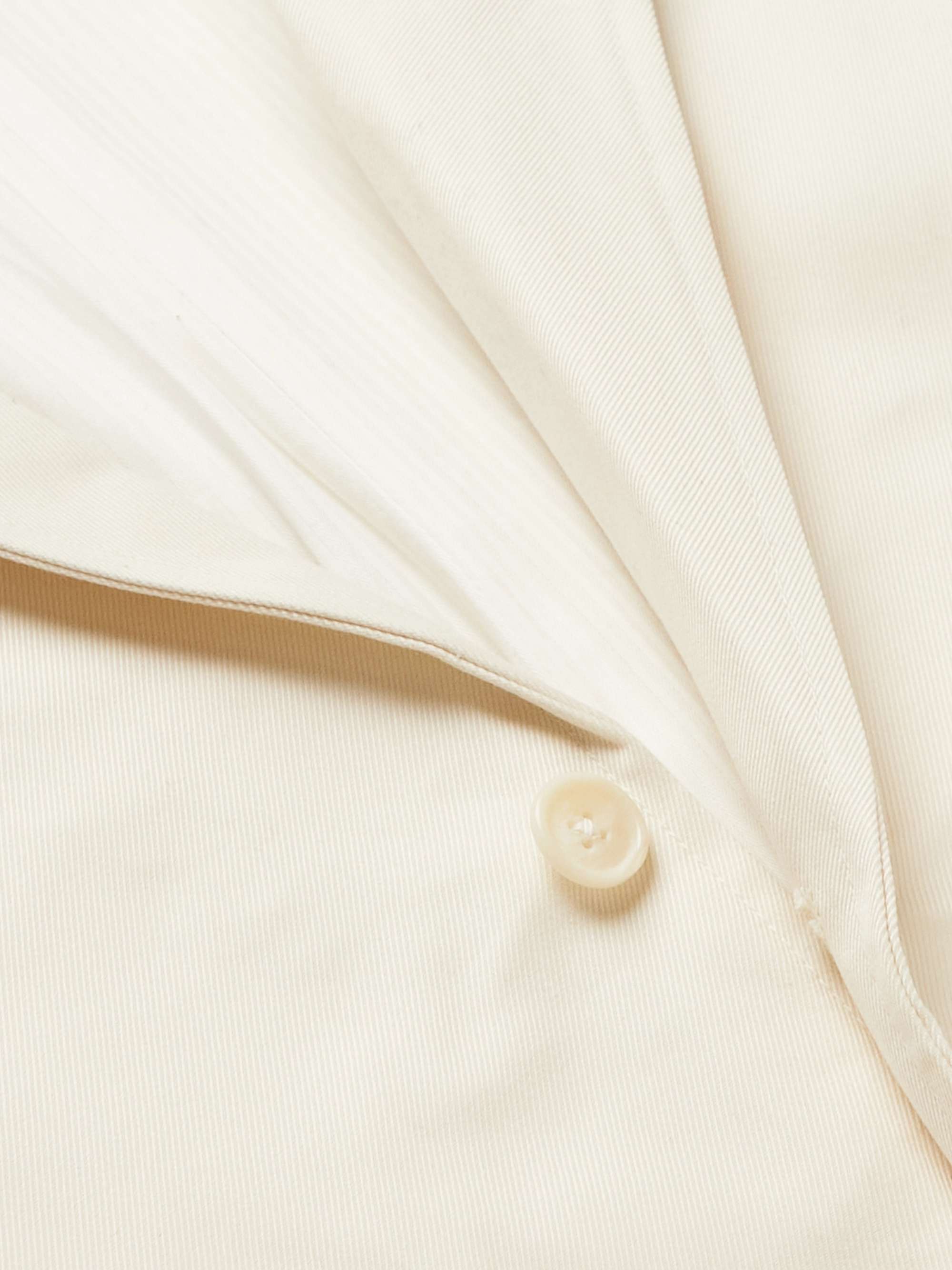 ADISH Wool-Trimmed Cotton-Twill Overcoat