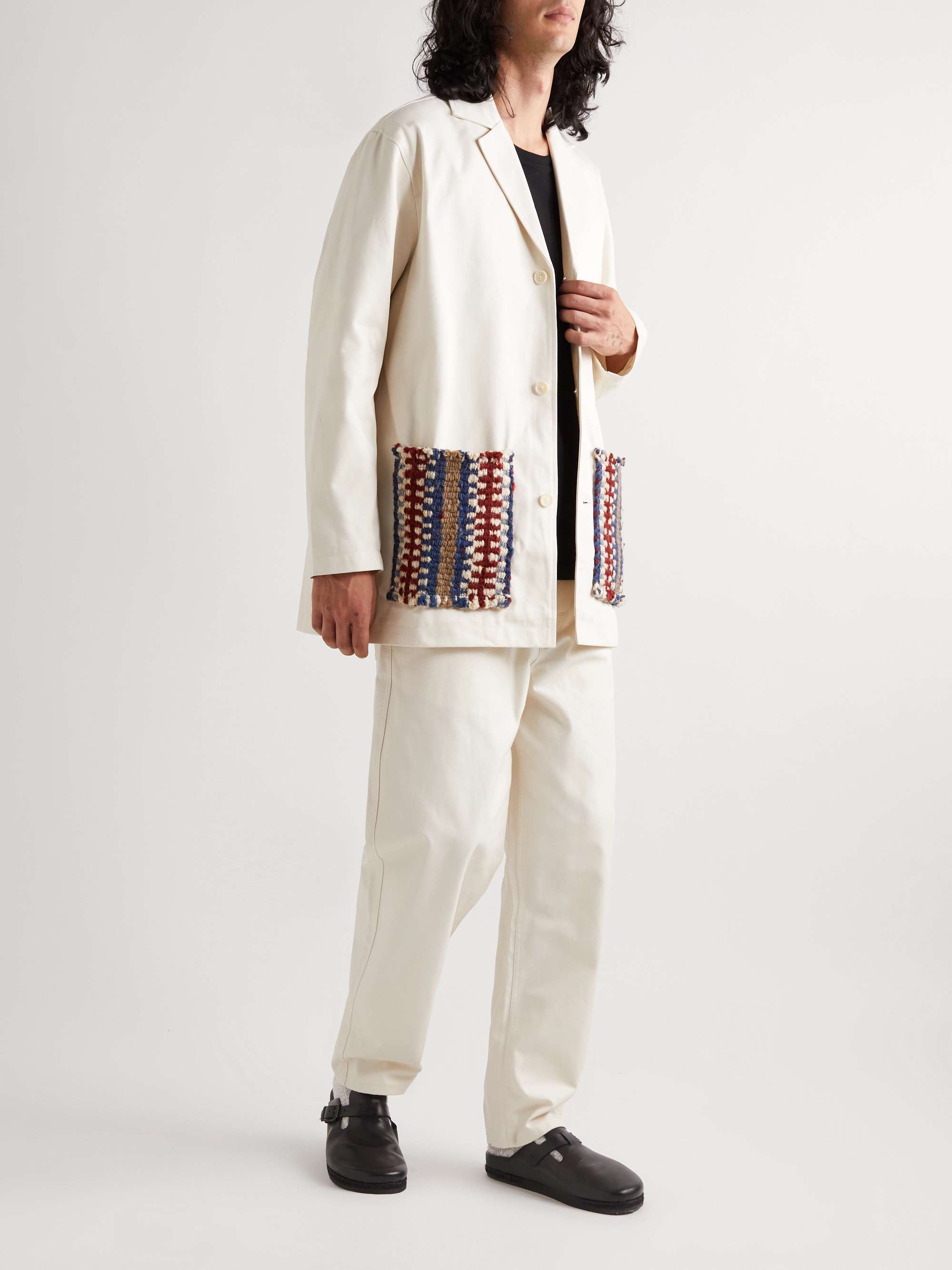 ADISH Wool-Trimmed Cotton-Twill Overcoat