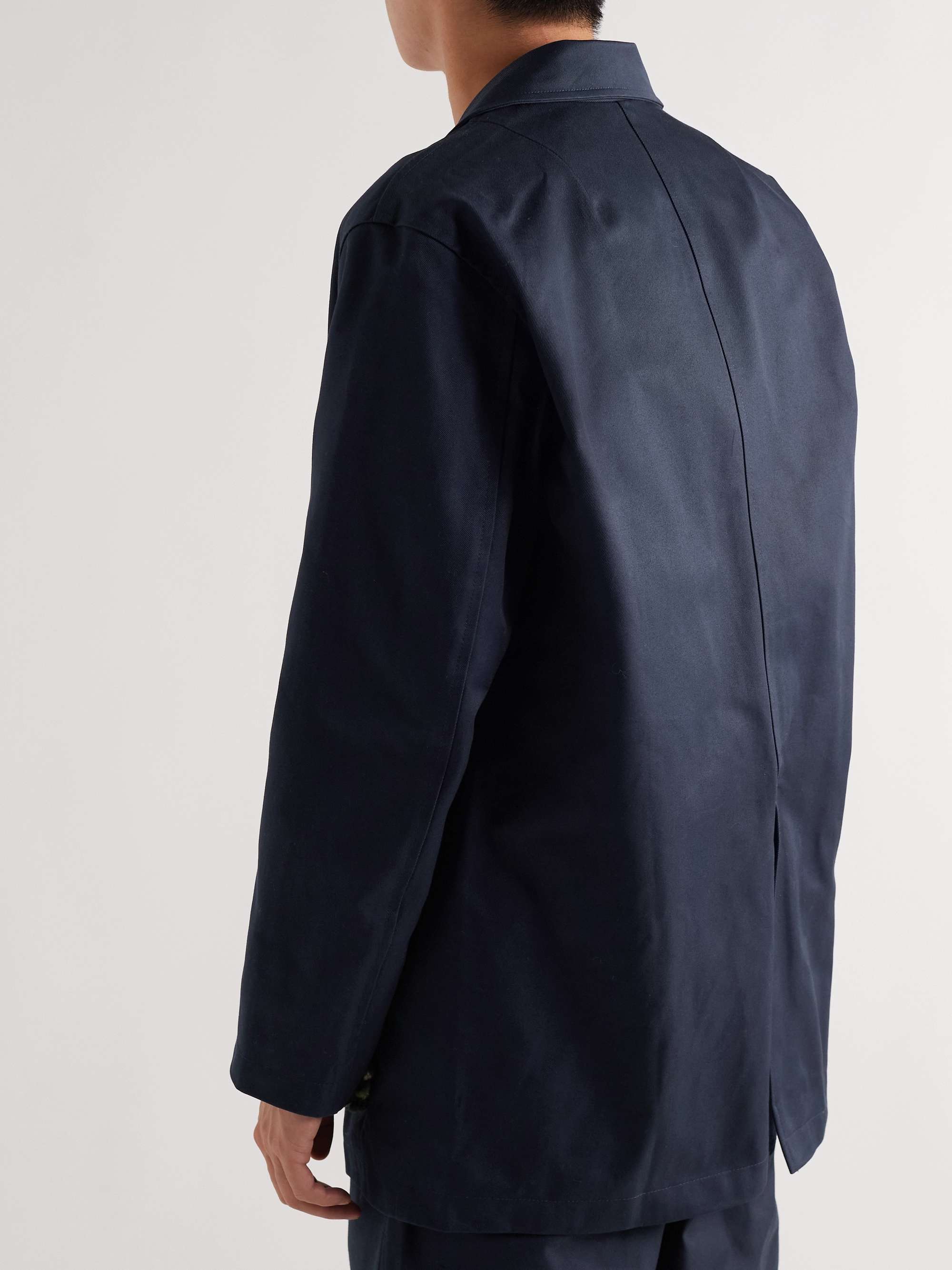 ADISH Wool-Trimmed Cotton-Twill Overcoat