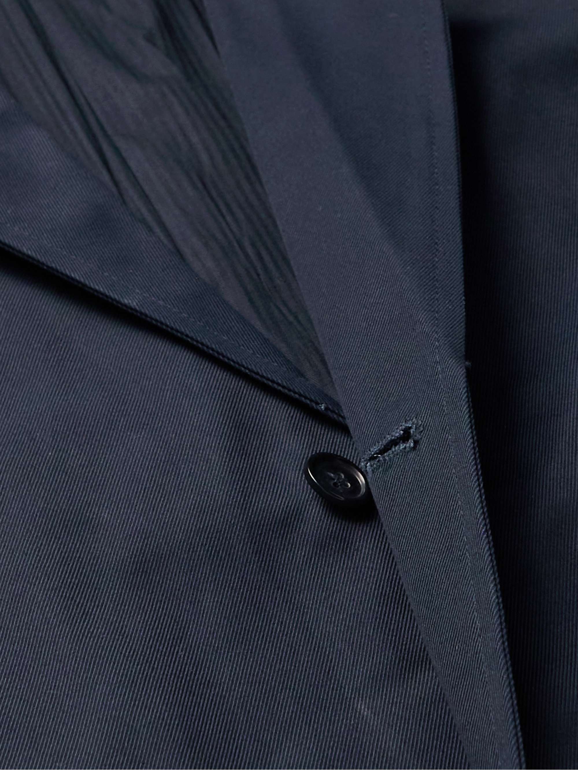 ADISH Wool-Trimmed Cotton-Twill Overcoat