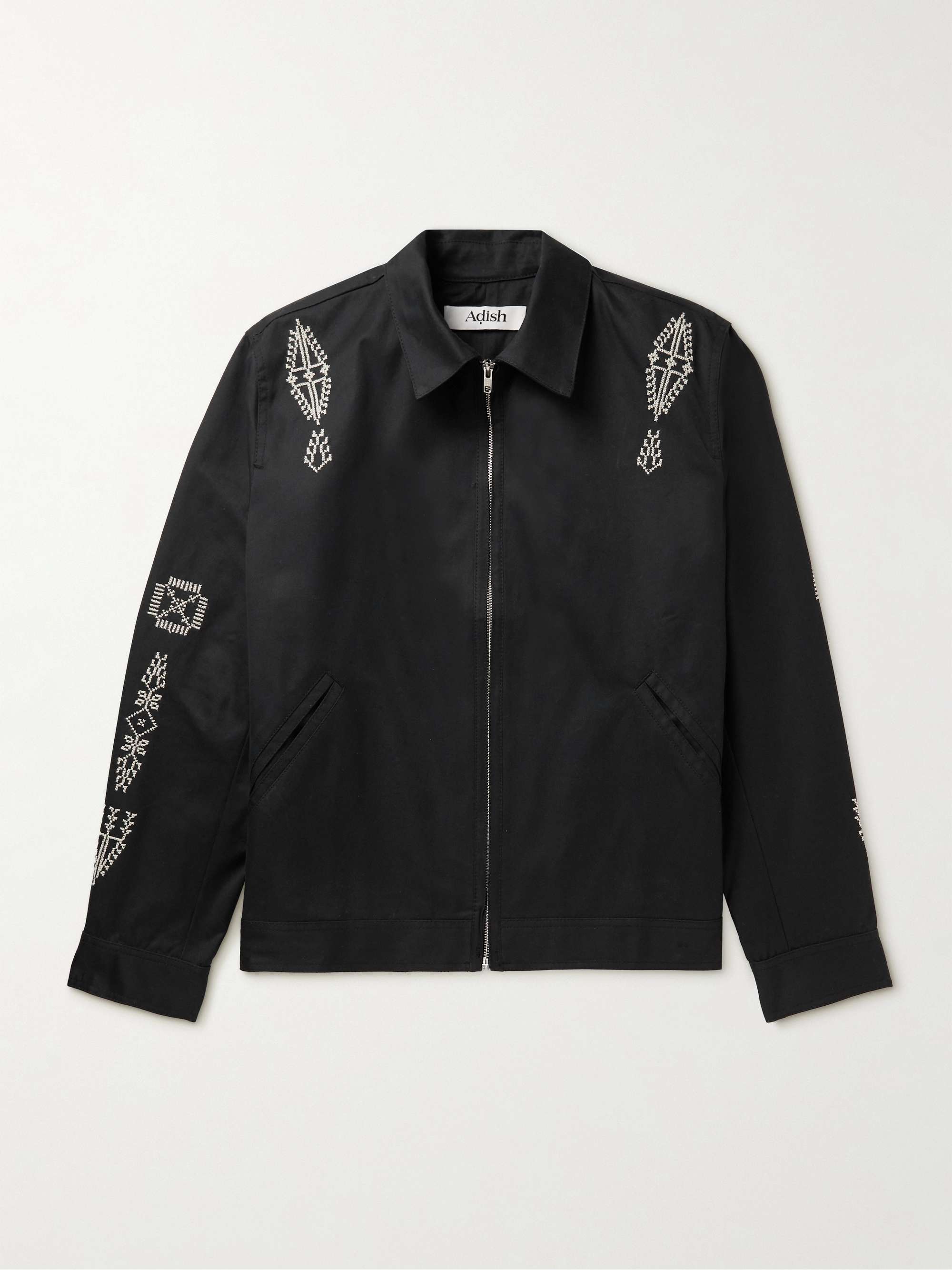 Black Makhlut Embroidered Cotton-Twill Jacket | ADISH | MR PORTER
