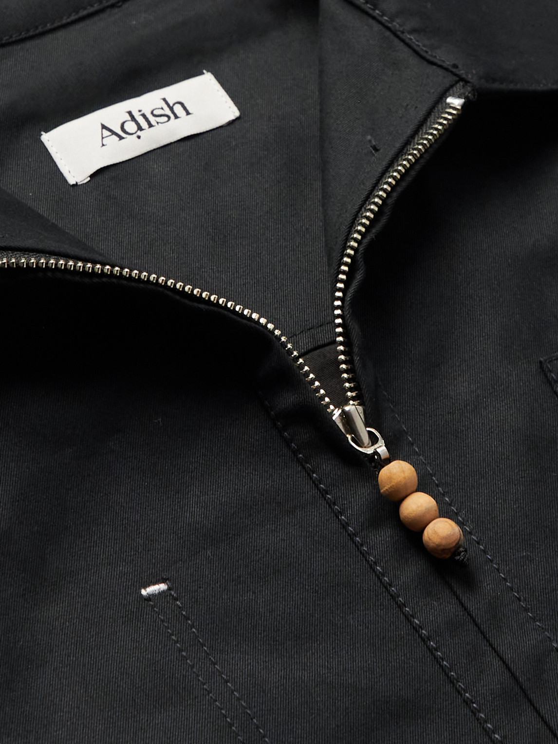  Adish - Qarnabeet Embroidered Cotton-canvas Chore Jacket - Men - Black - M 