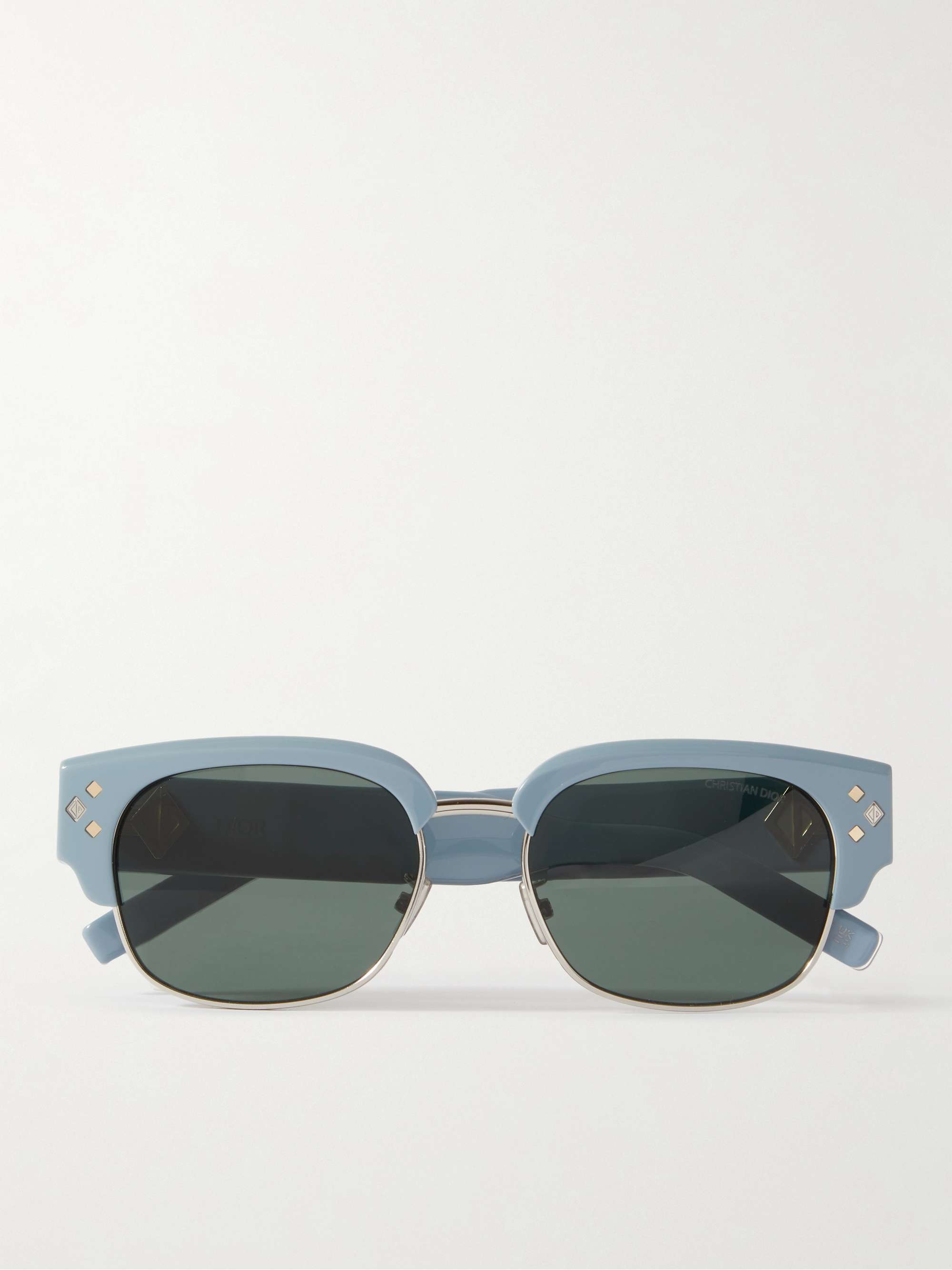 CD Diamond C1U D-Frame Acetate and Silver-Tone Sunglasses
