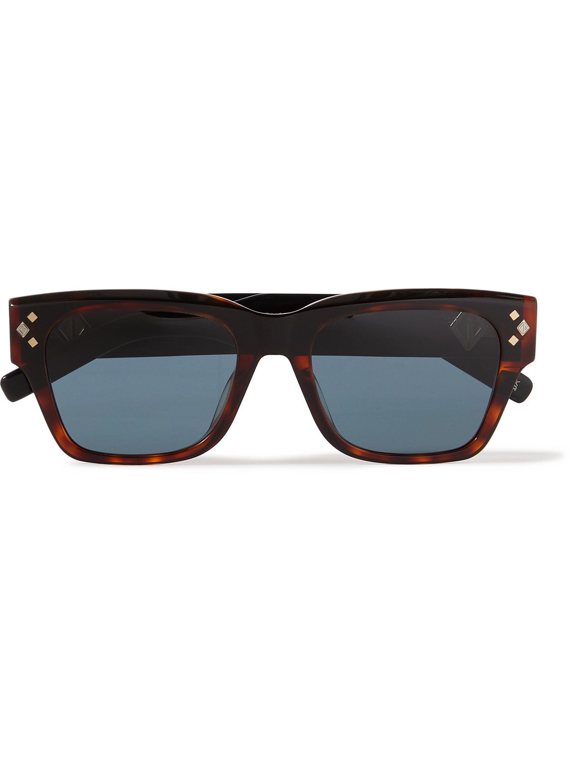 Dior Cd Diamond S21 D-frame Tortoiseshell Acetate And Silver-tone Sunglasses In Brown