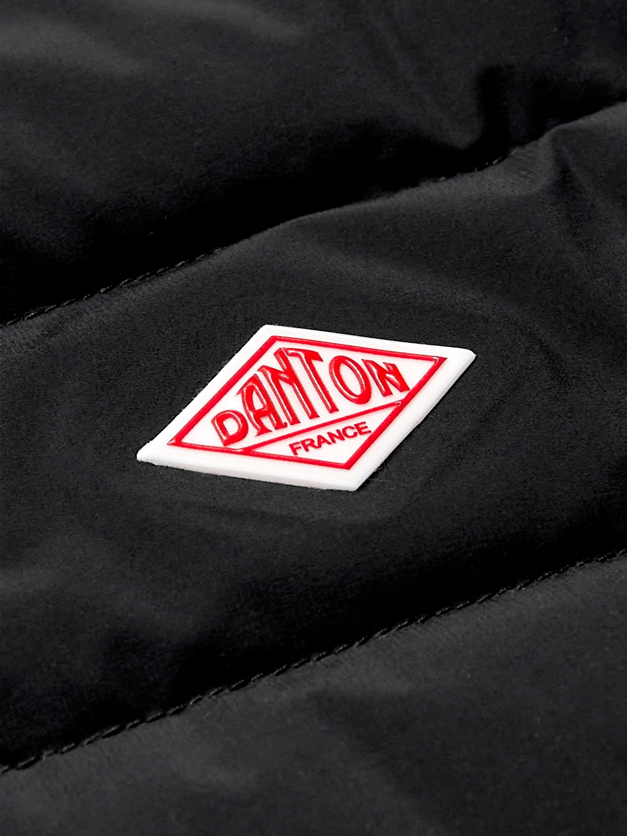 DANTON Logo-Appliquéd Quilted Shell Hooded Down Jacket