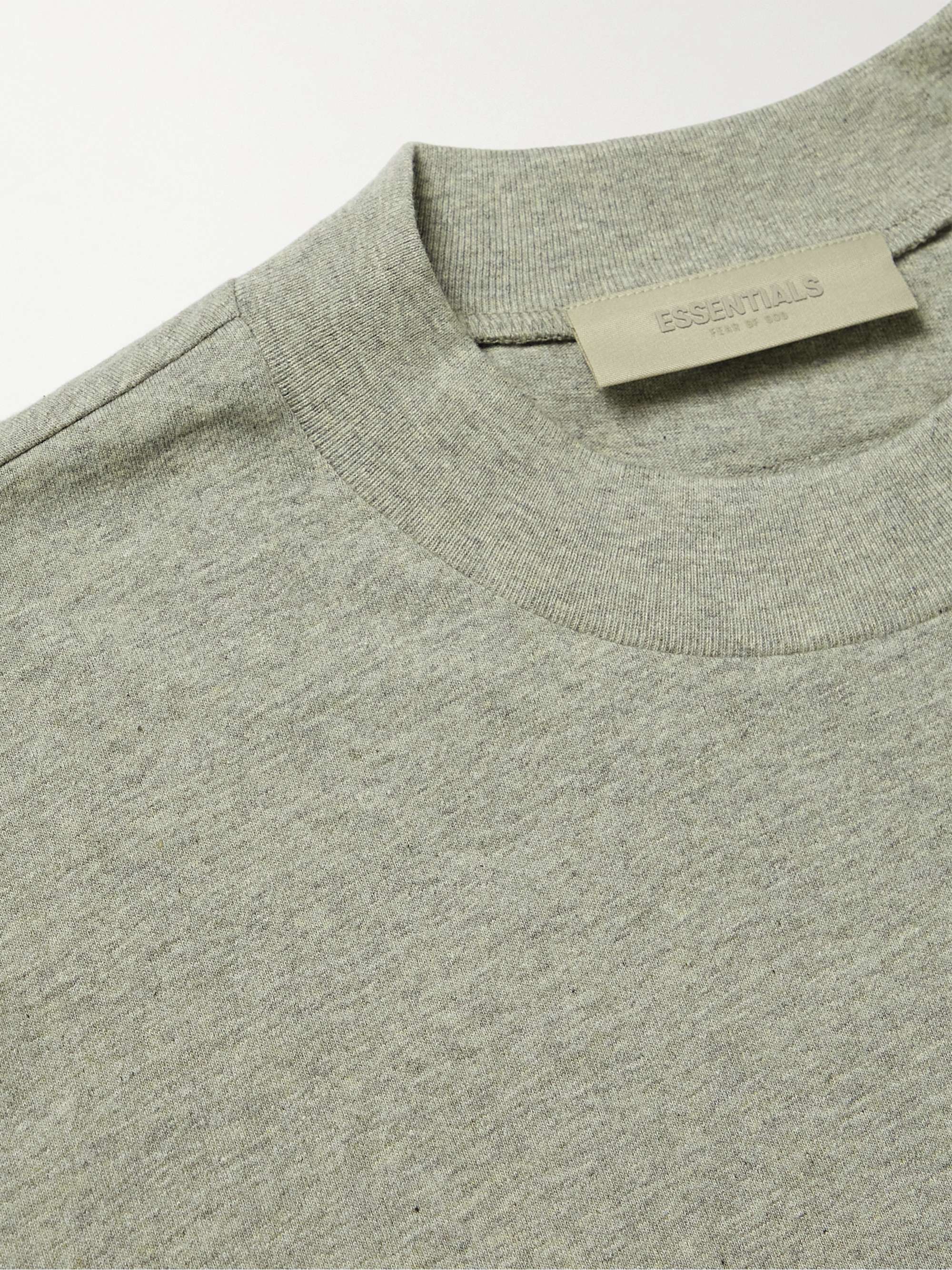 FEAR OF GOD ESSENTIALS Logo-Flocked Cotton-Jersey T-Shirt
