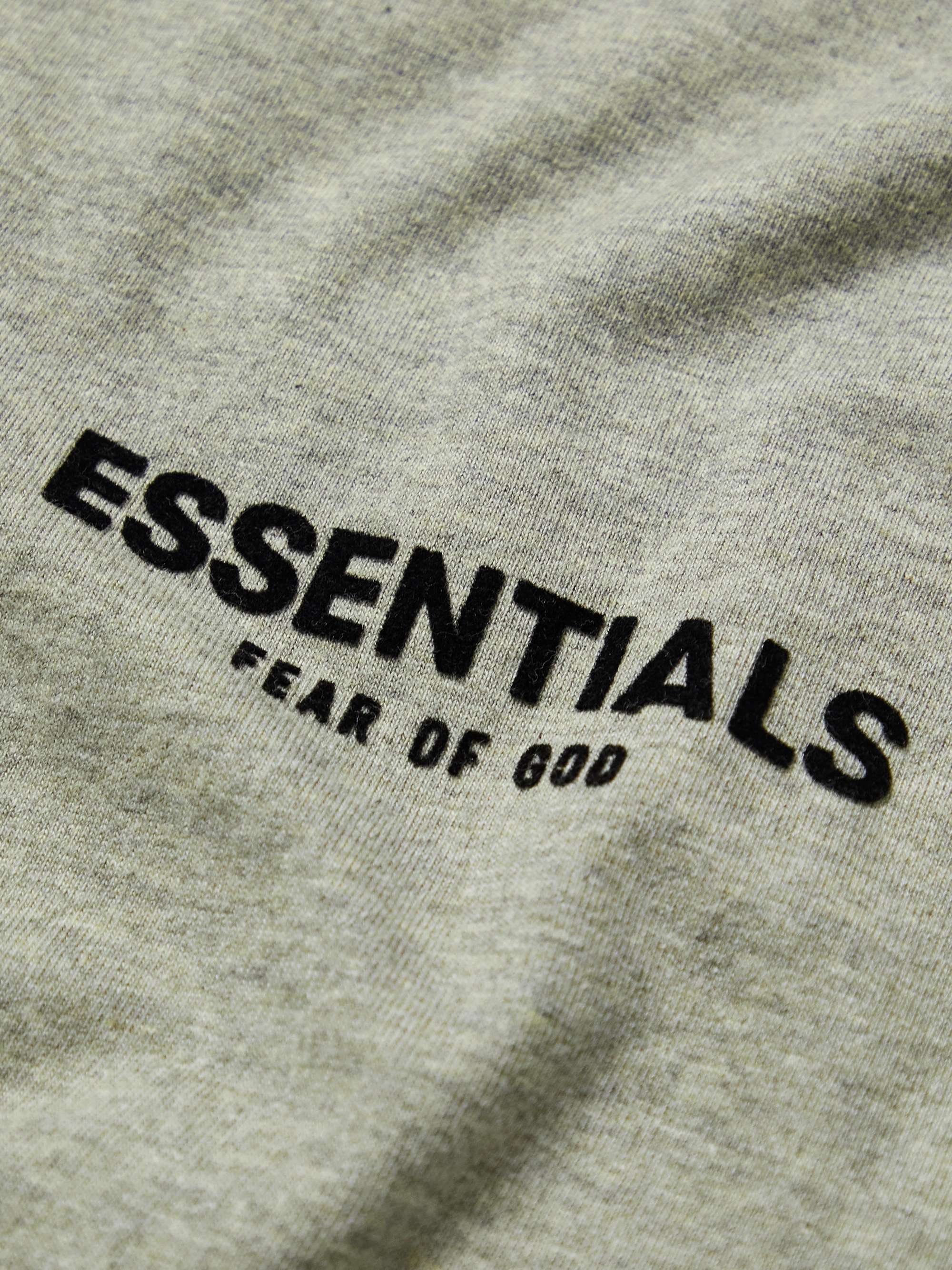 FEAR OF GOD ESSENTIALS Logo-Flocked Cotton-Jersey T-Shirt