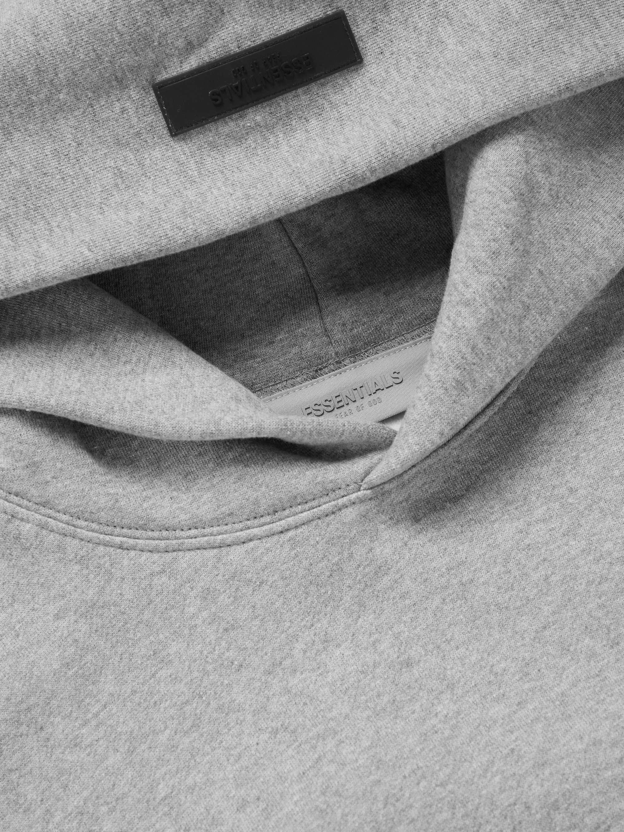 FEAR OF GOD ESSENTIALS Logo-Flocked Cotton-Blend Jersey Hoodie
