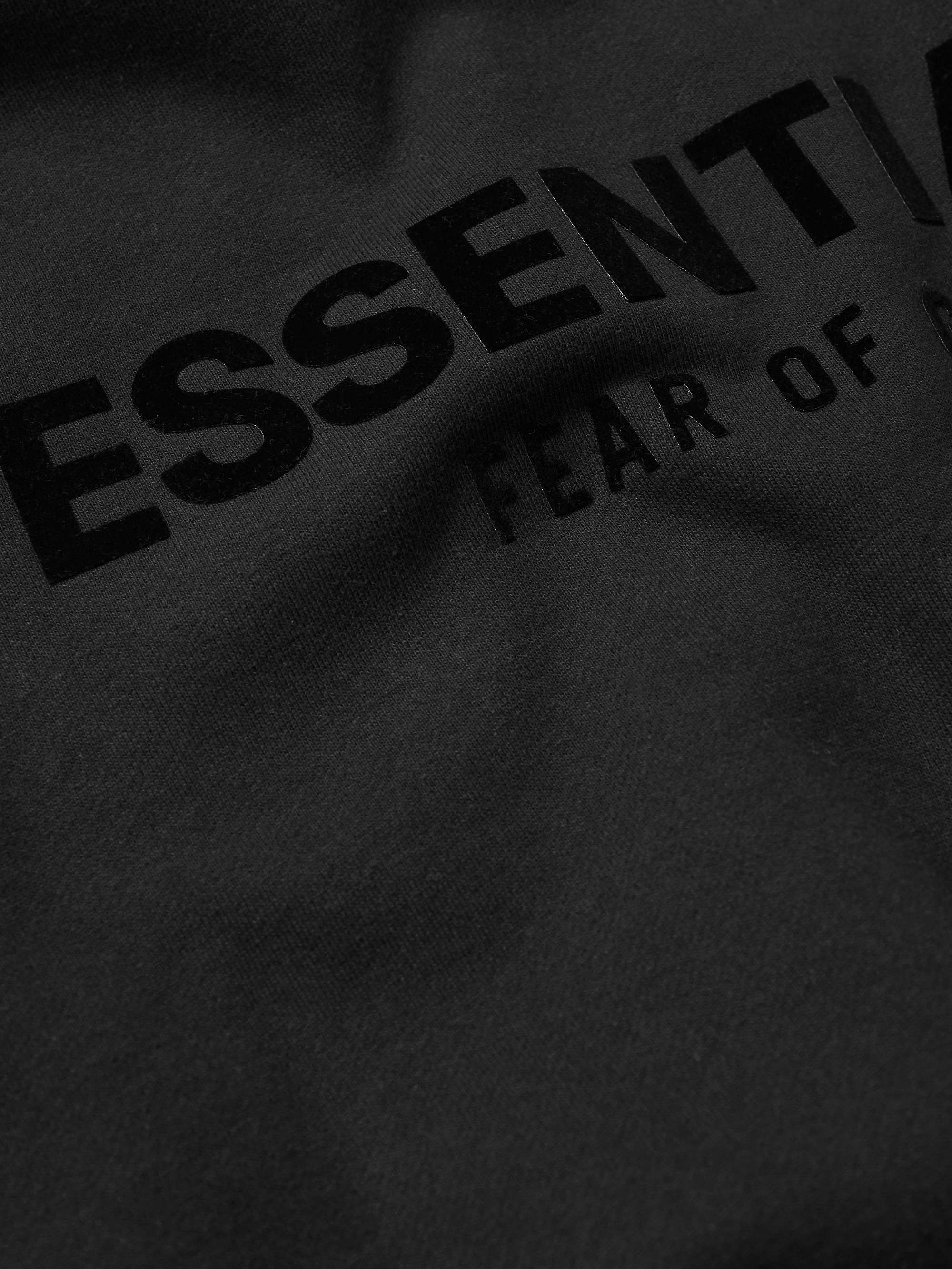 FEAR OF GOD ESSENTIALS Logo-Flocked Cotton-Blend Jersey Sweatshirt
