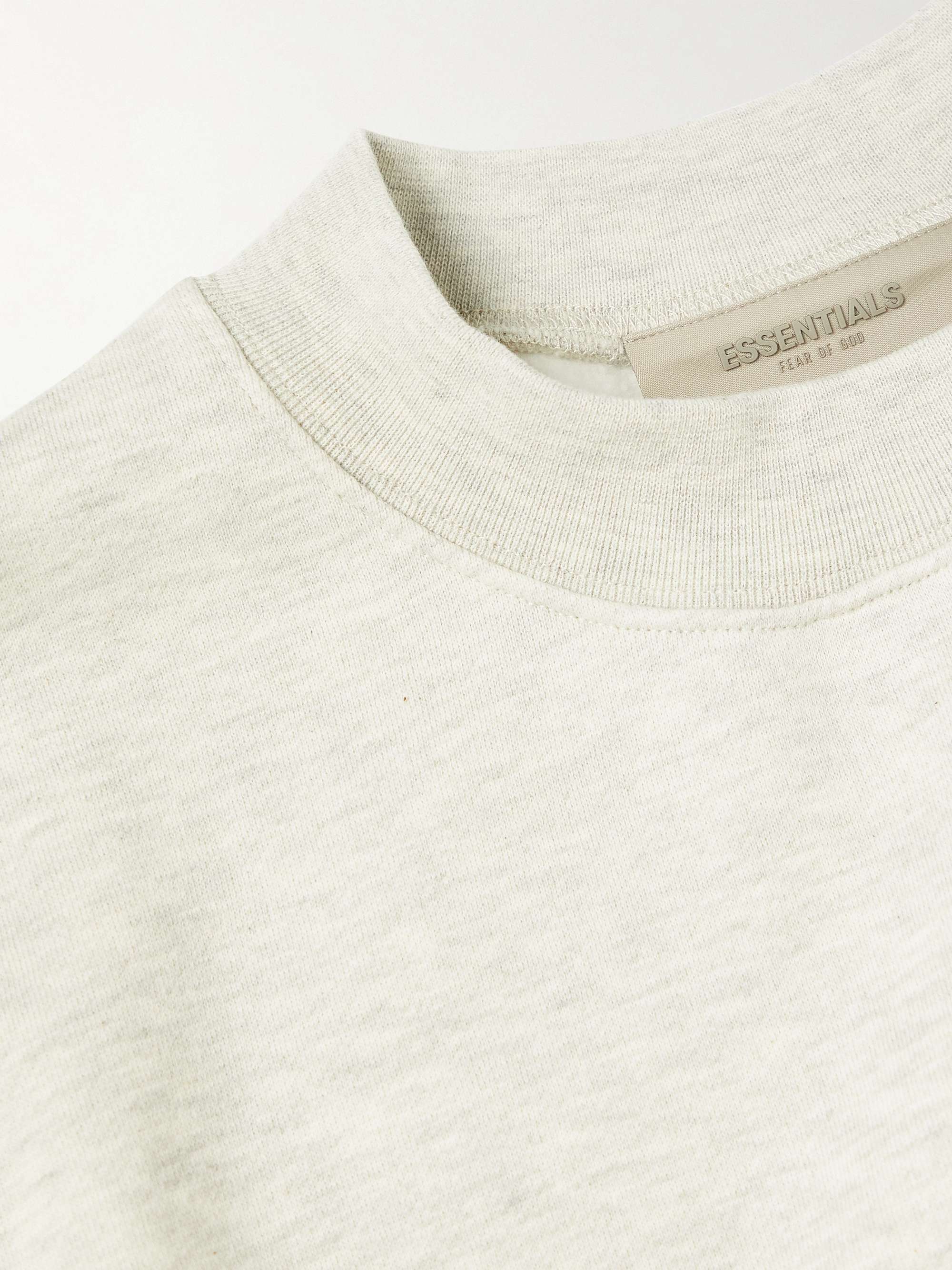 FEAR OF GOD ESSENTIALS Logo-Flocked Cotton-Blend Jersey Sweatshirt