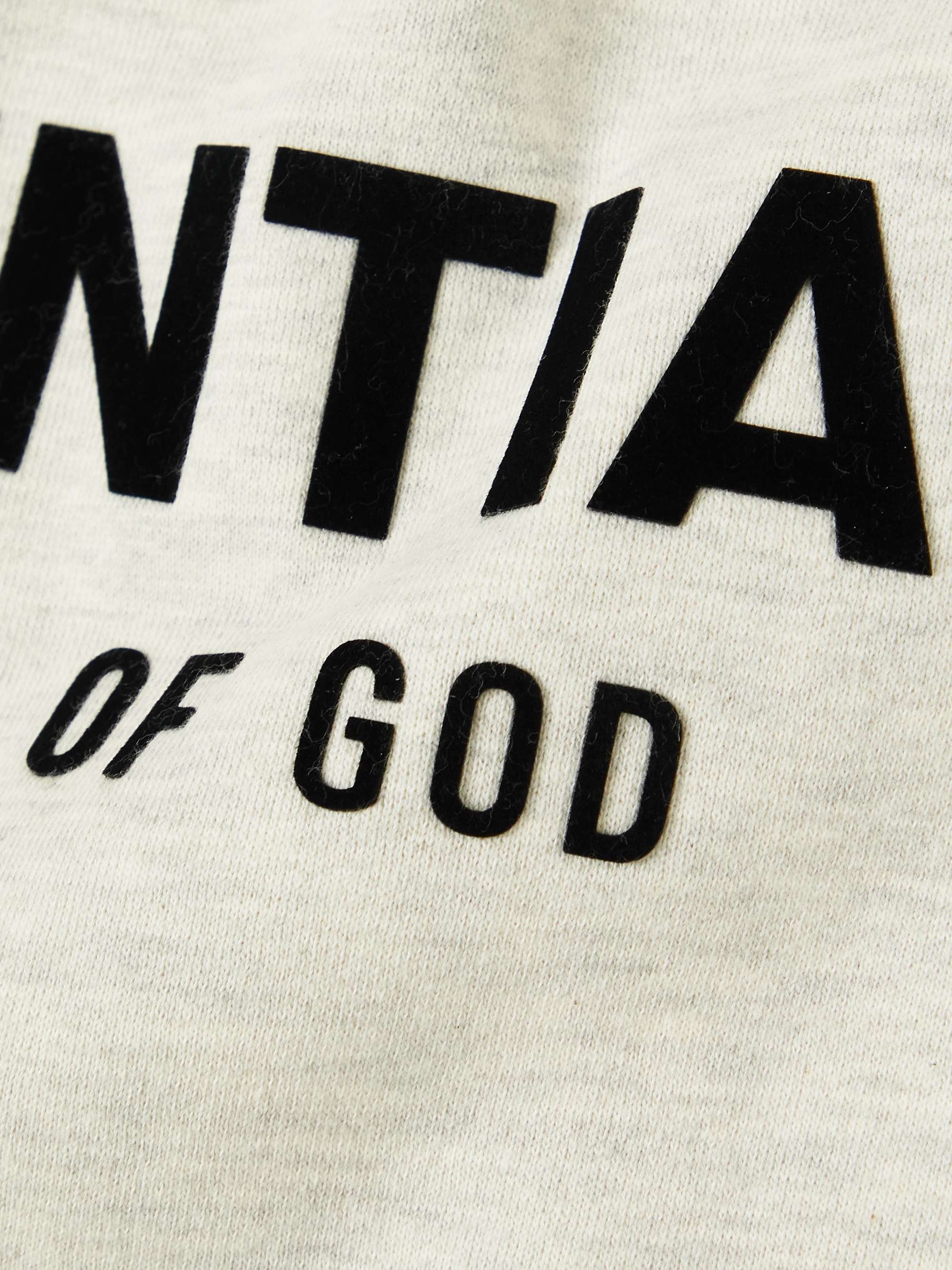FEAR OF GOD ESSENTIALS Logo-Flocked Cotton-Blend Jersey Sweatshirt